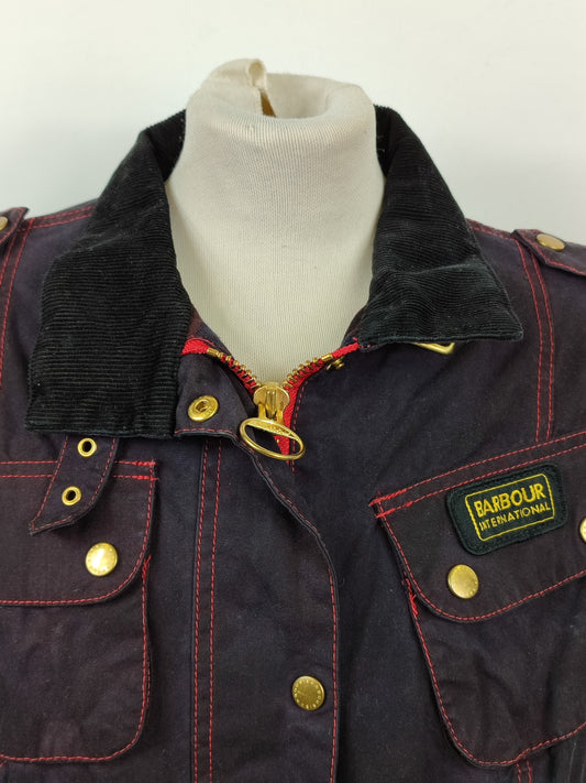 Barbour Giacca nera International cerata Tg. 46/48 - Wax International Black Jacket UK18