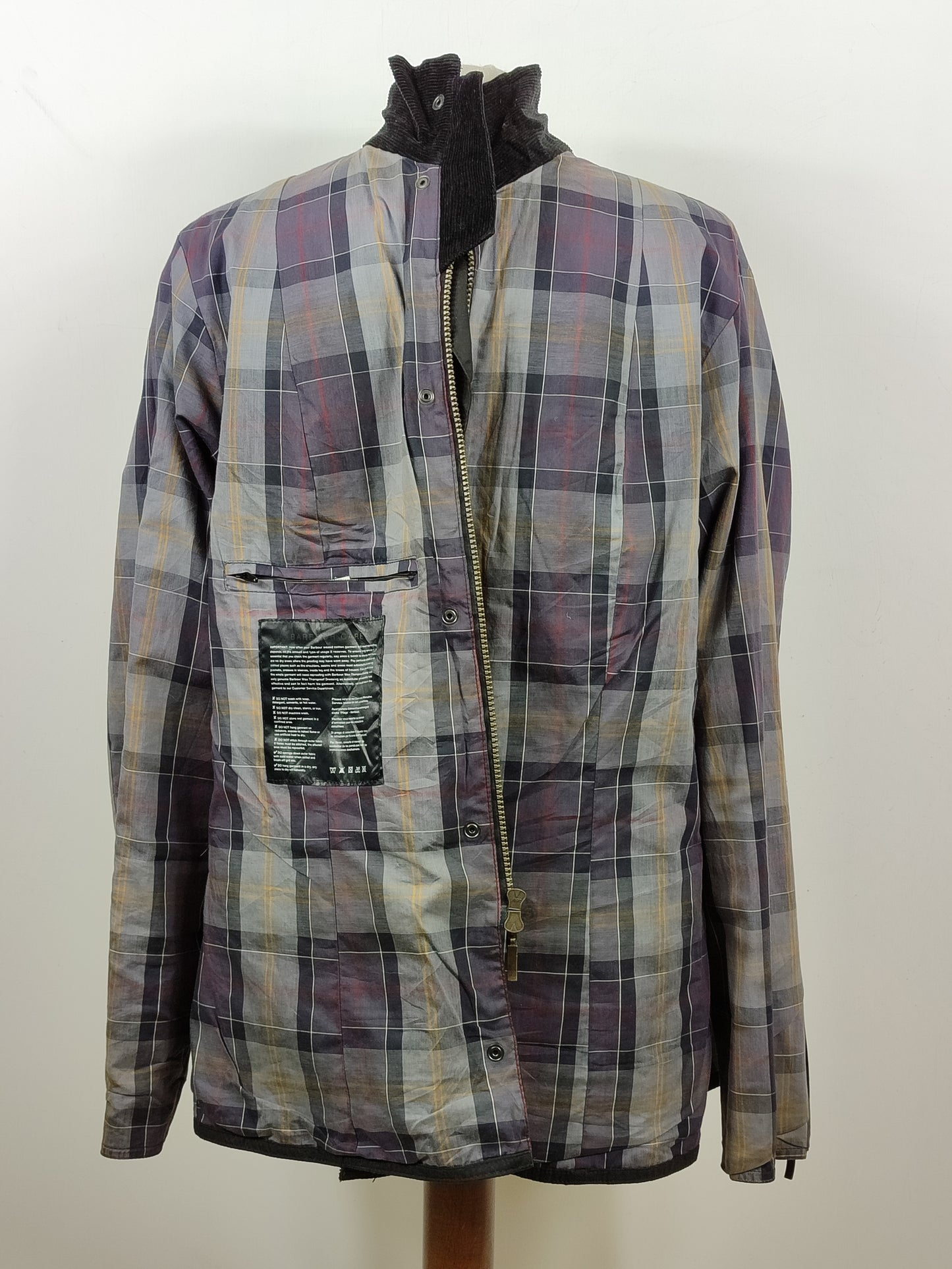 Barbour Giacca corta nera cerata Unisex Utility Tg. 48/50 Black Wax Flyweight Utility Uk20