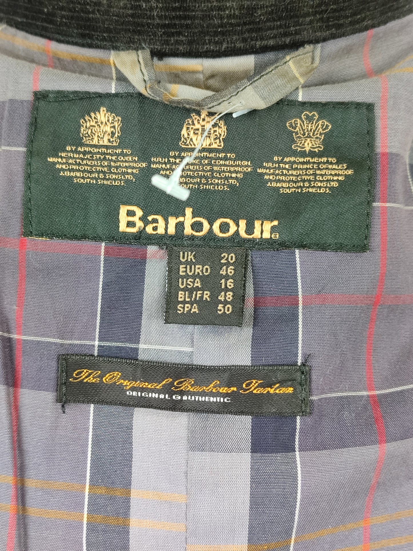 Barbour Giacca corta nera cerata Unisex Utility Tg. 48/50 Black Wax Flyweight Utility Uk20