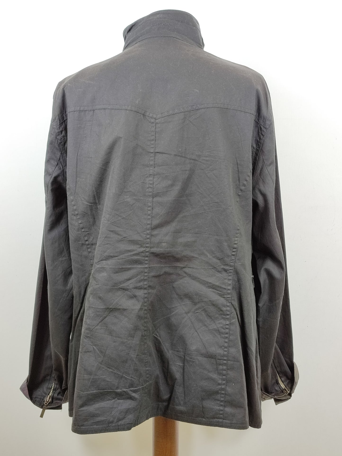 Barbour Giacca corta nera cerata Unisex Utility Tg. 48/50 Black Wax Flyweight Utility Uk20
