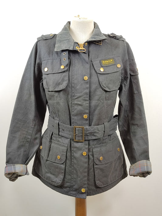 Giacca Barbour International Donna Medium UK12 -Lady International Black UK12 Size M