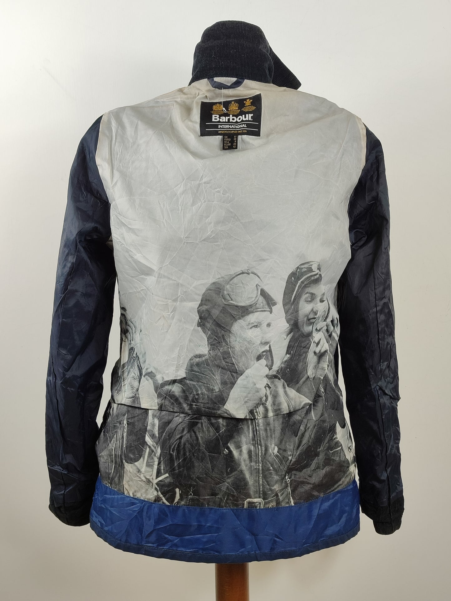Giacca Barbour International blu Donna Medium UK12 -Lady Navy Oakwood jacket UK12 Size M