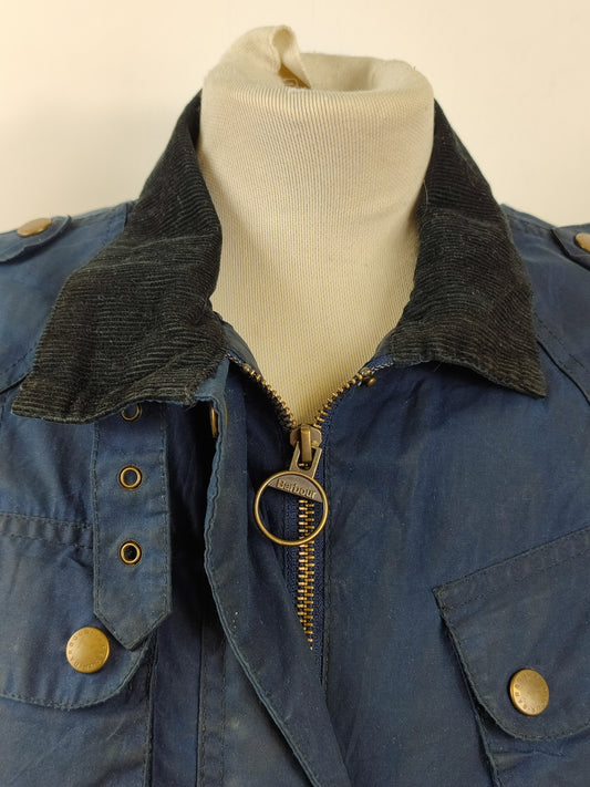 Giacca Barbour International blu Donna Medium UK12 -Lady Navy Oakwood jacket UK12 Size M