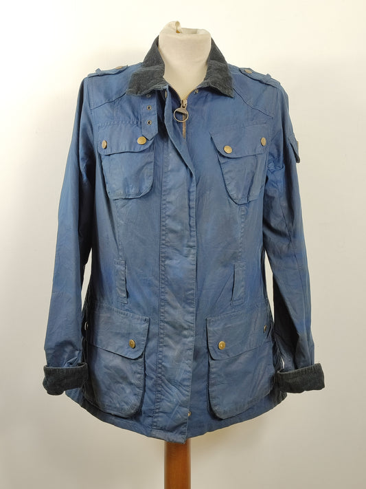 Giacca Barbour International blu Donna Medium UK12 -Lady Navy Oakwood jacket UK12 Size M