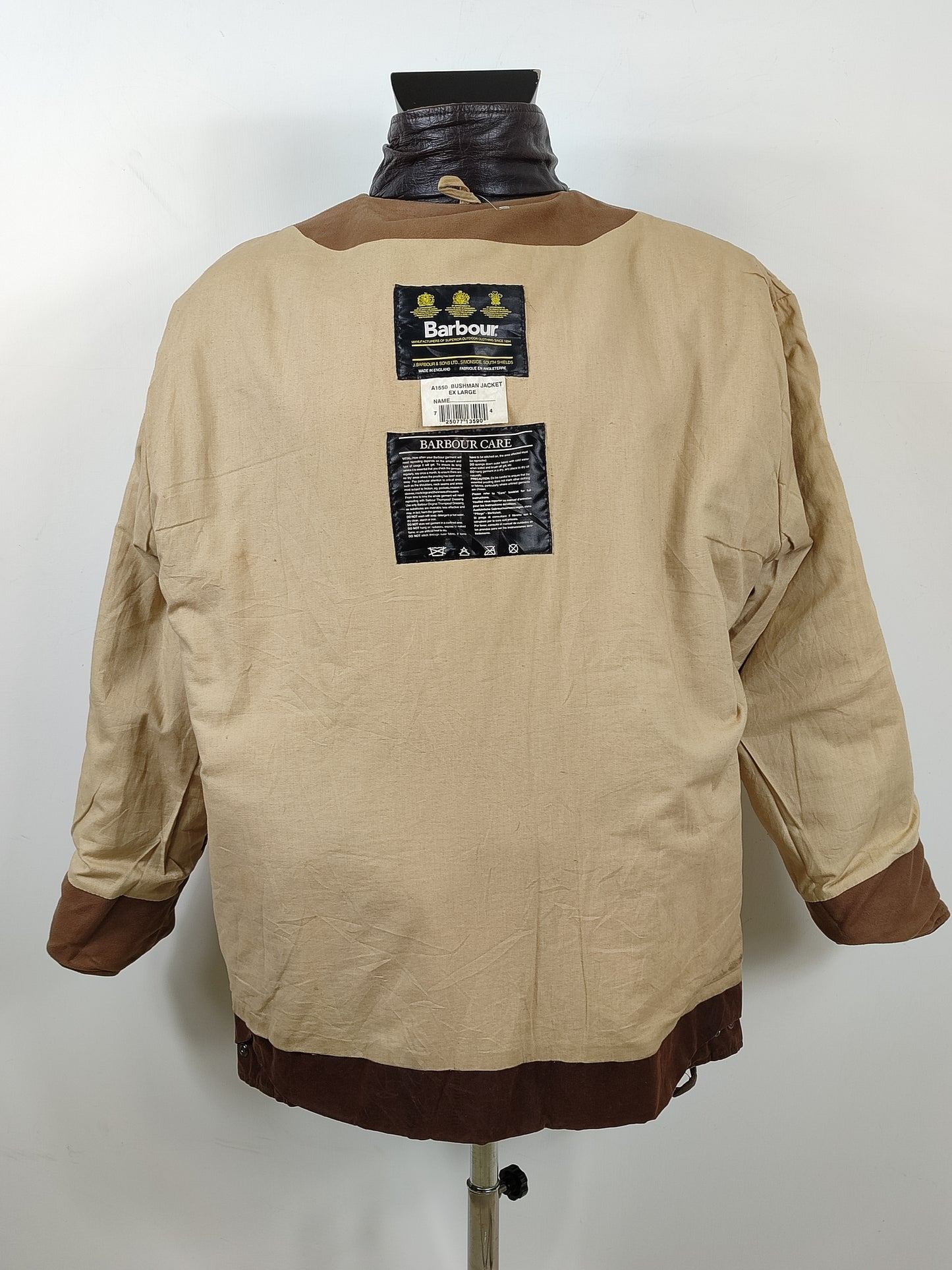 Barbour Giacca Uomo Bushman Marrone XLarge- Man Wax Brown Jacket Size XLarge