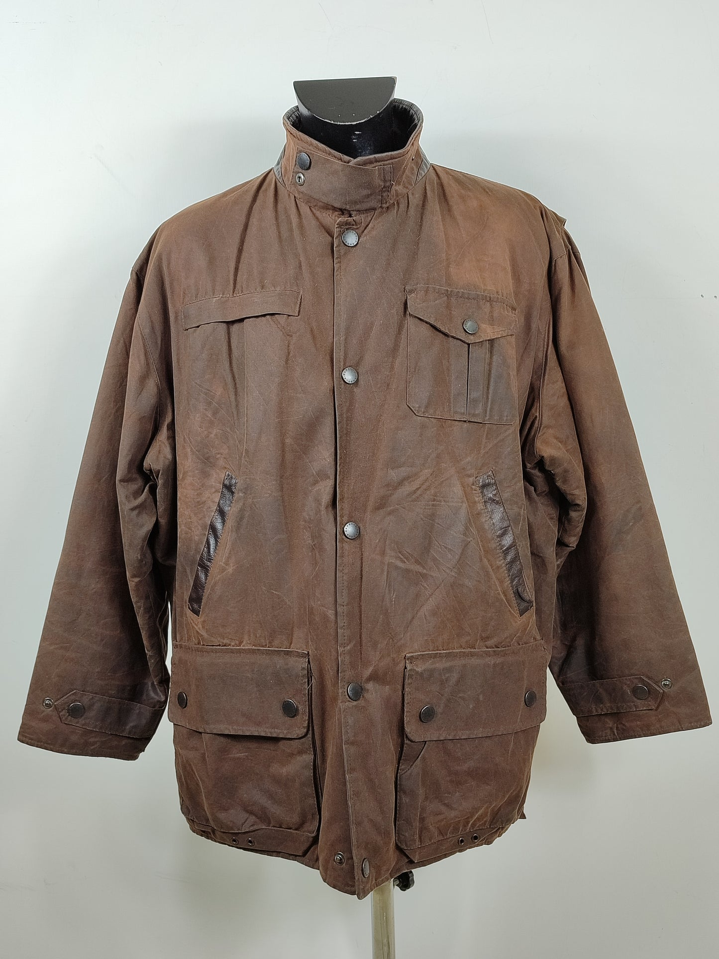 Barbour Giacca Uomo Bushman Marrone XLarge- Man Wax Brown Jacket Size XLarge
