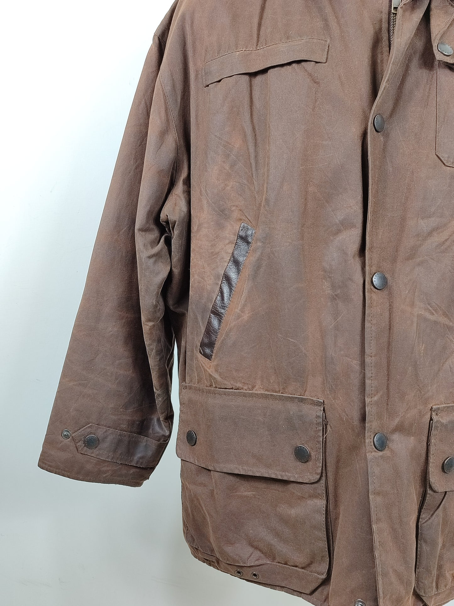 Barbour Giacca Uomo Bushman Marrone XLarge- Man Wax Brown Jacket Size XLarge