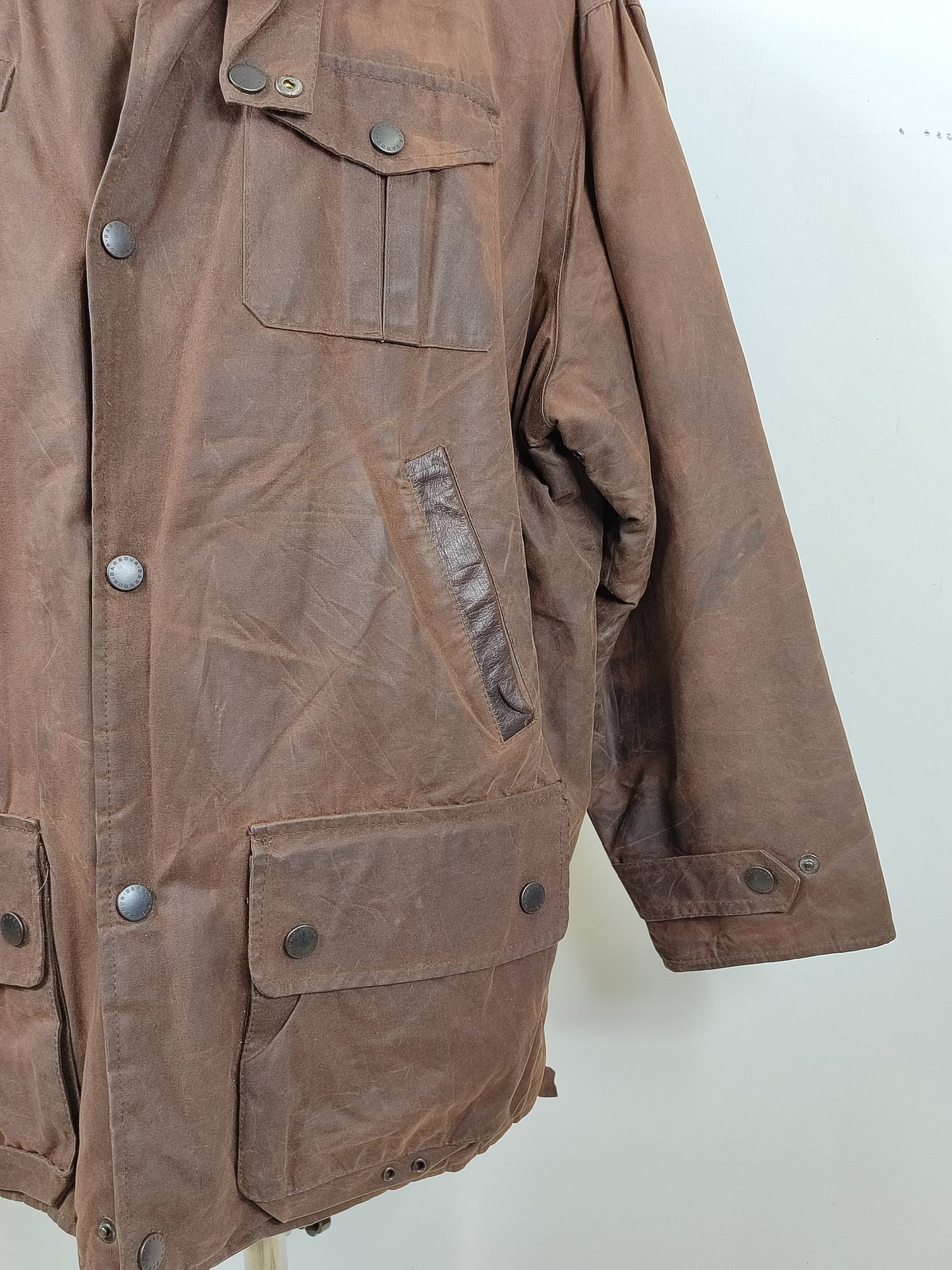 Barbour Giacca Uomo Bushman Marrone XLarge- Man Wax Brown Jacket Size XLarge