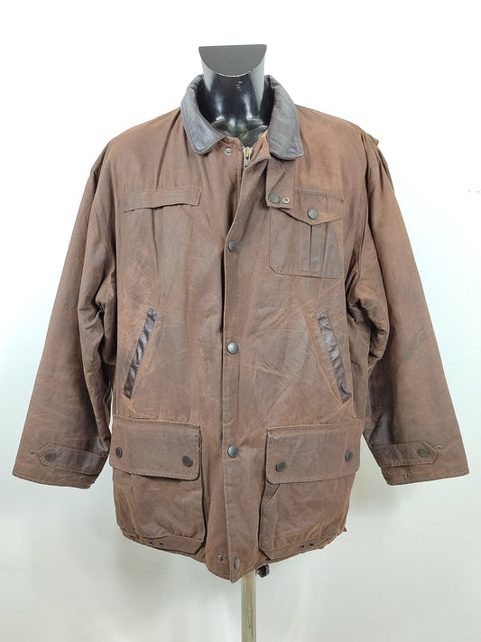 Barbour Giacca Uomo Bushman Marrone XLarge- Man Wax Brown Jacket Size XLarge