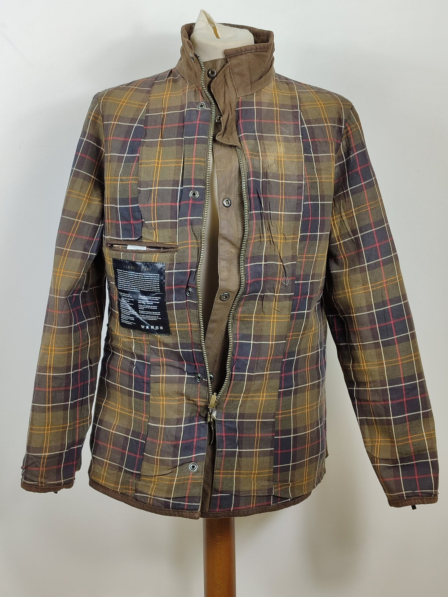 Barbour Giacca corta oliva donna Utility Tg. 42/44 Lady Olive Utility wax Jacket uk14