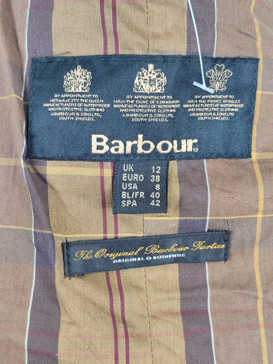 Giacca Barbour Donna con cintura marrone utility mac UK12 -Lady Brown jacket size Medium