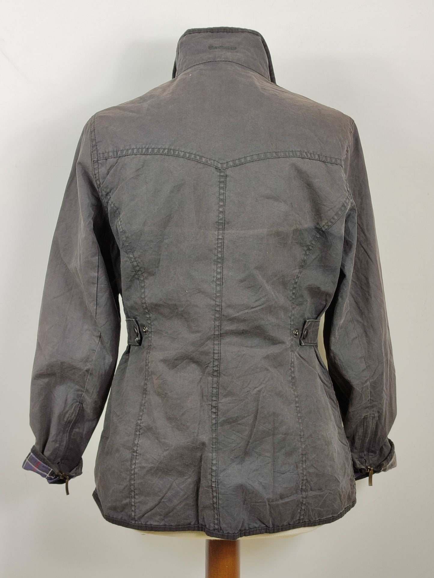 Giacca Barbour corta donna Nera UK10 Small  Black short Lady wax Utility jacket Small tg.40