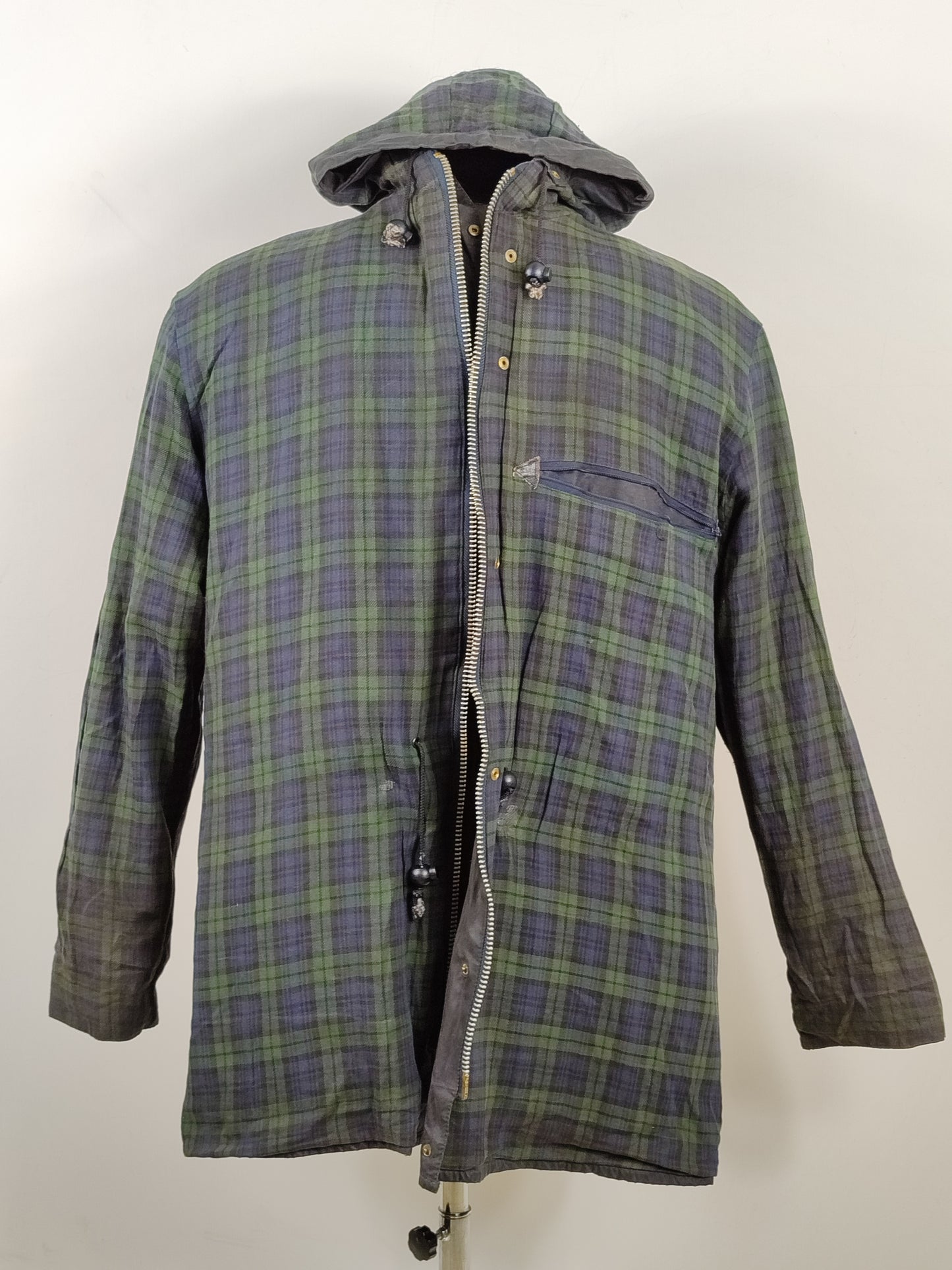 Giacca Barbour Durham blu con cappuccio C40/102 cm Navy Hooded waxed Durham M
