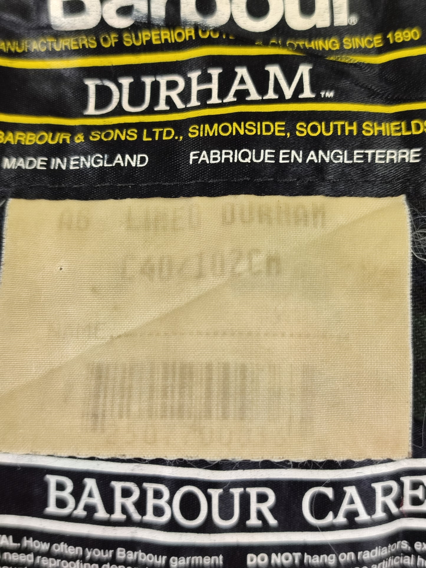 Giacca Barbour Durham blu con cappuccio C40/102 cm Navy Hooded waxed Durham M