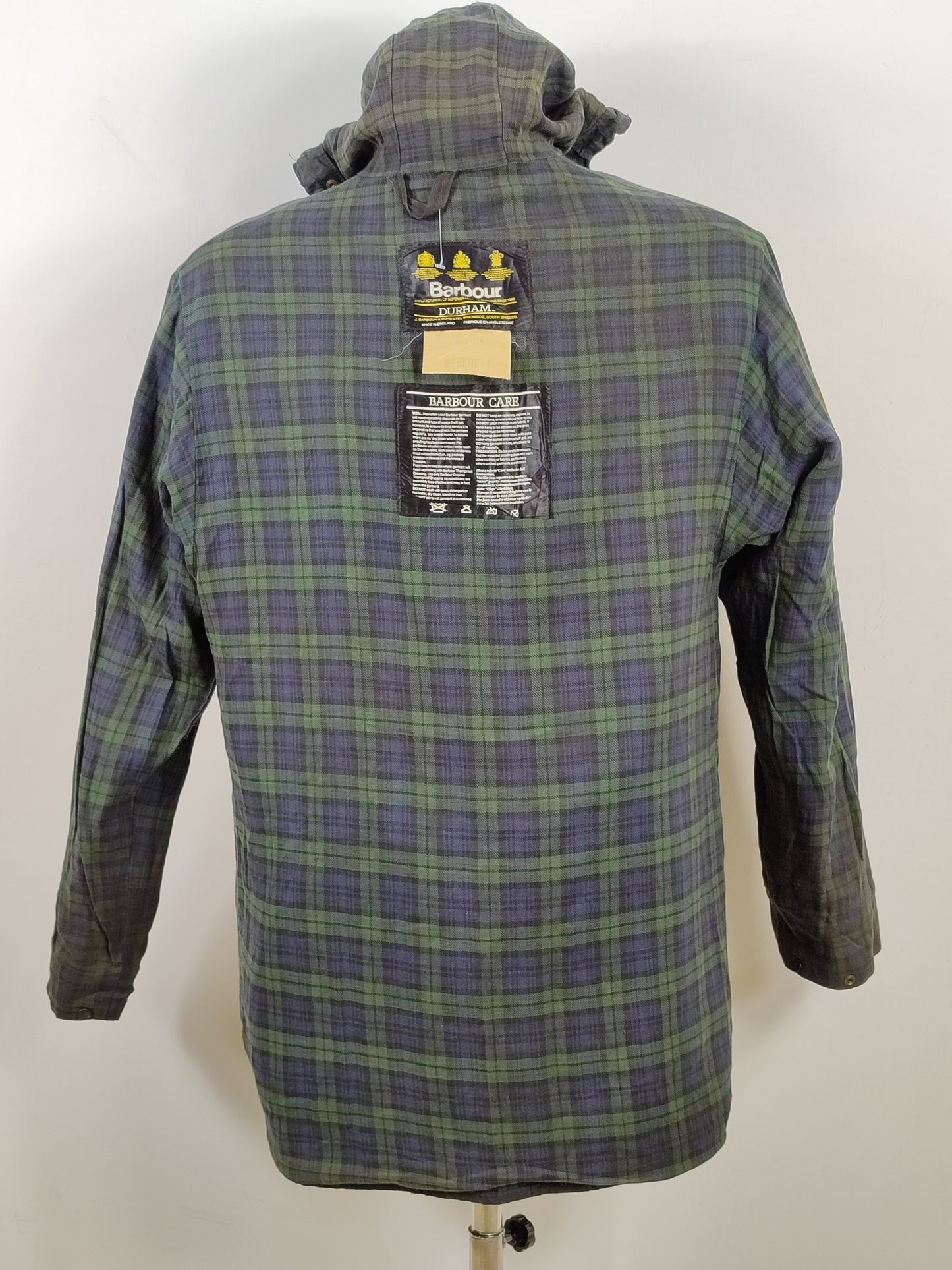 Giacca Barbour Durham blu con cappuccio C40/102 cm Navy Hooded waxed Durham M