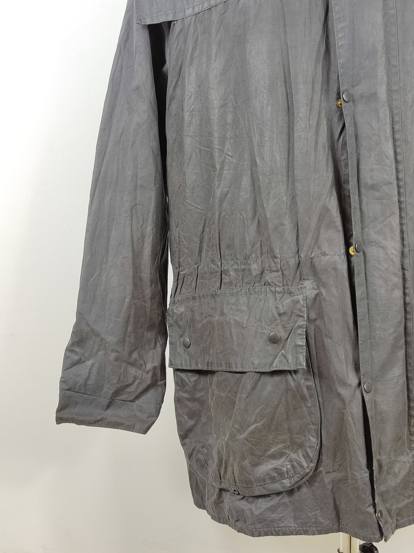 Giacca Barbour Durham blu con cappuccio C40/102 cm Navy Hooded waxed Durham M