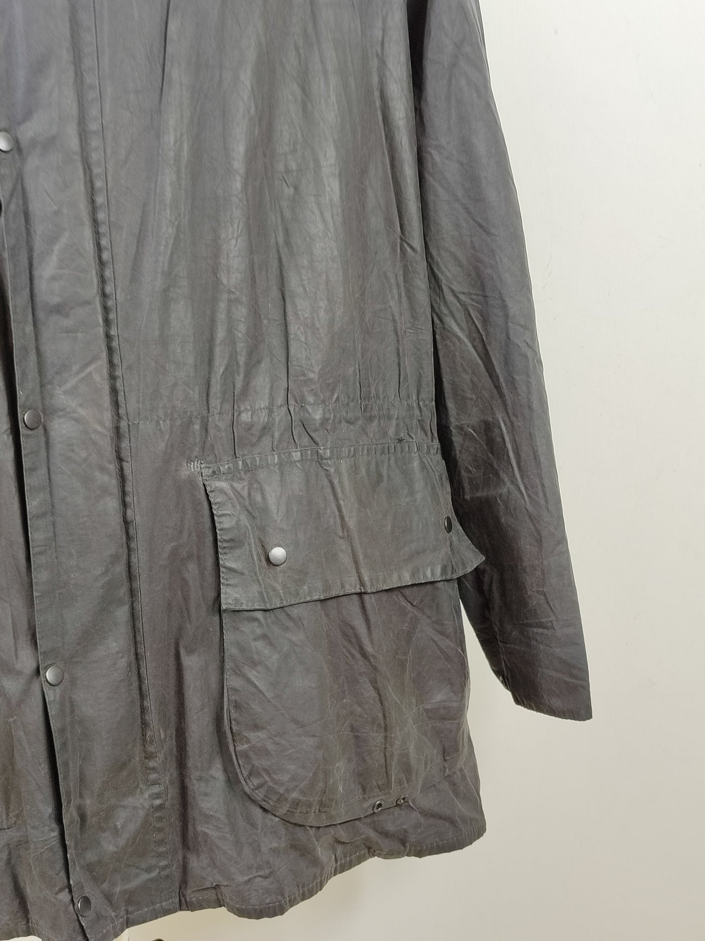 Giacca Barbour Durham blu con cappuccio C40/102 cm Navy Hooded waxed Durham M