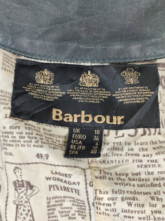 Giacca Barbour donna blu Advert Beadnell Uk10 Small-Lady Navy Vintage Advert Beadnell S