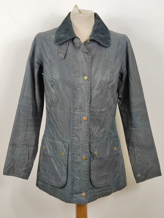 Giacca Barbour donna blu Advert Beadnell Uk10 Small-Lady Navy Vintage Advert Beadnell S