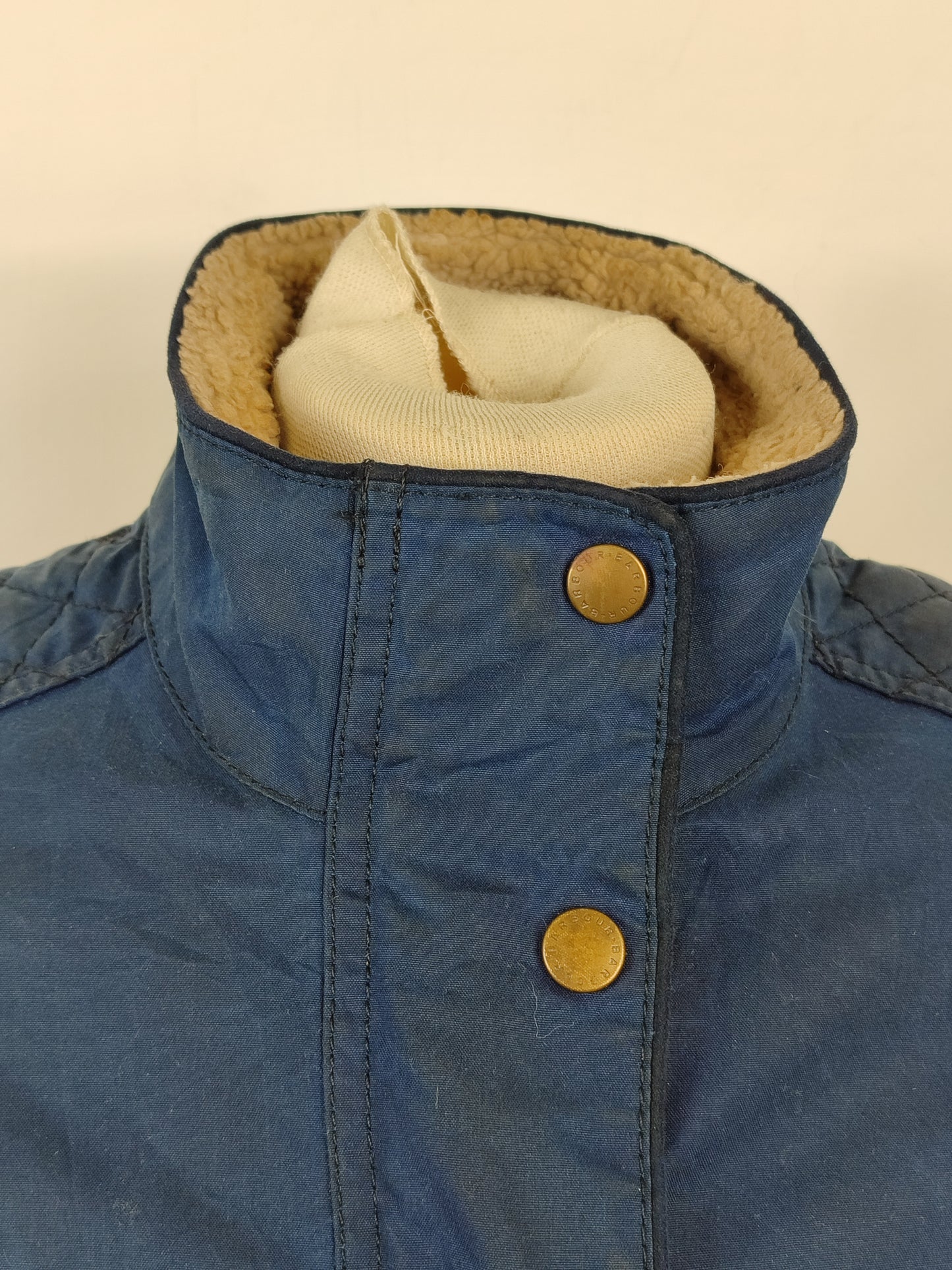 Giacca Barbour da donna invernale blu UK10 Small Blue Lady wax Brocklane jacket Small tg.40