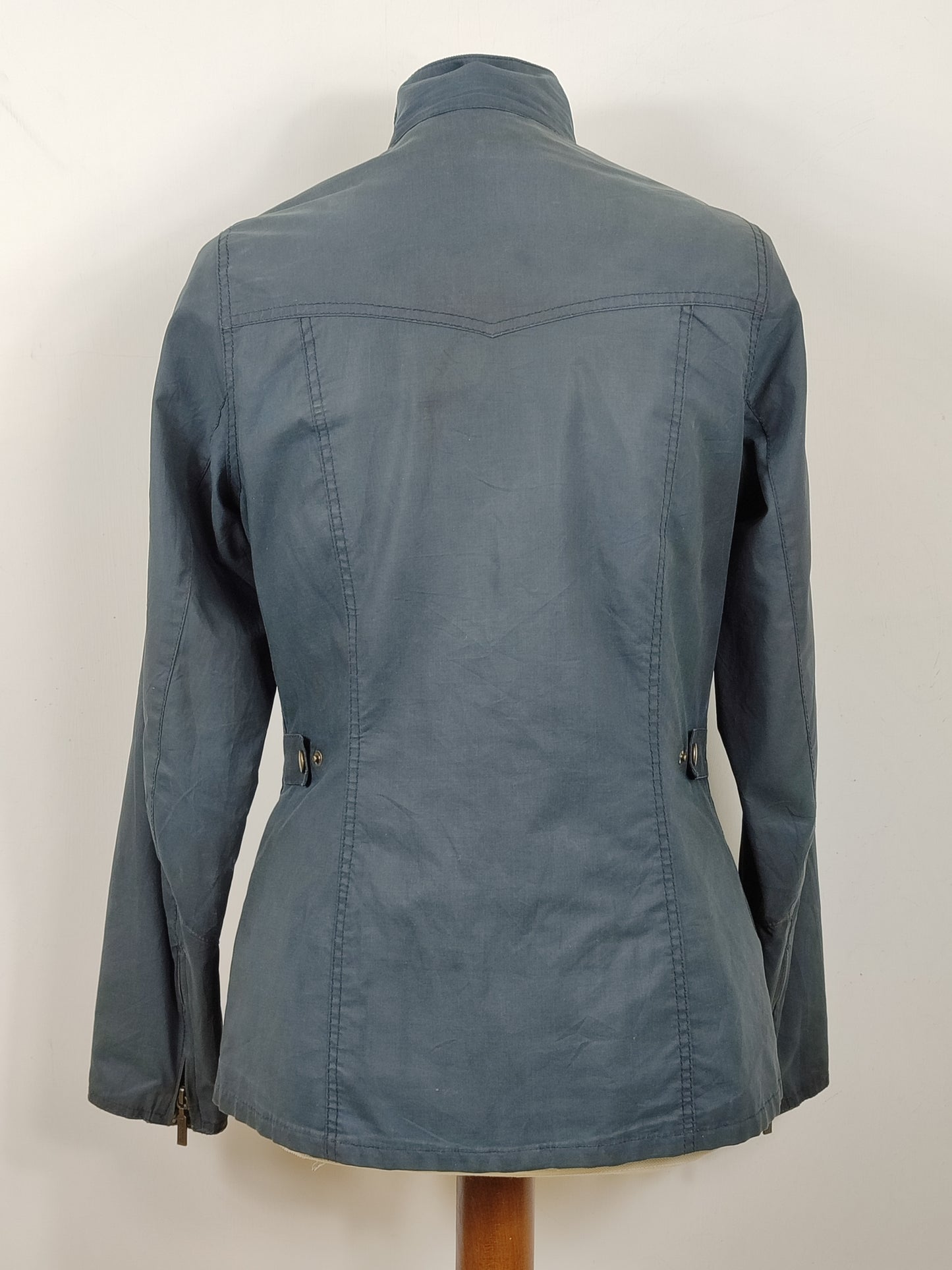 Giacca Barbour Morris corta donna blu UK10 Small  Navy short Lady wax Utility jacket Small tg.40