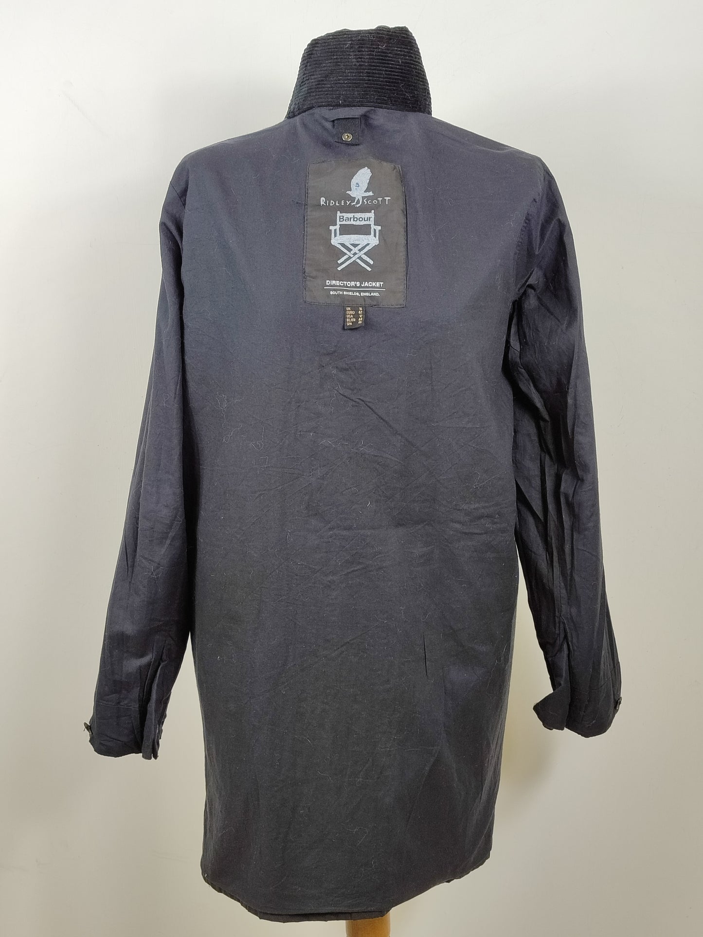 Giacca Barbour cerata nera Reel UNISEX UK16 tg. 46/48 Black Wax Reel jacket with belt size uk16