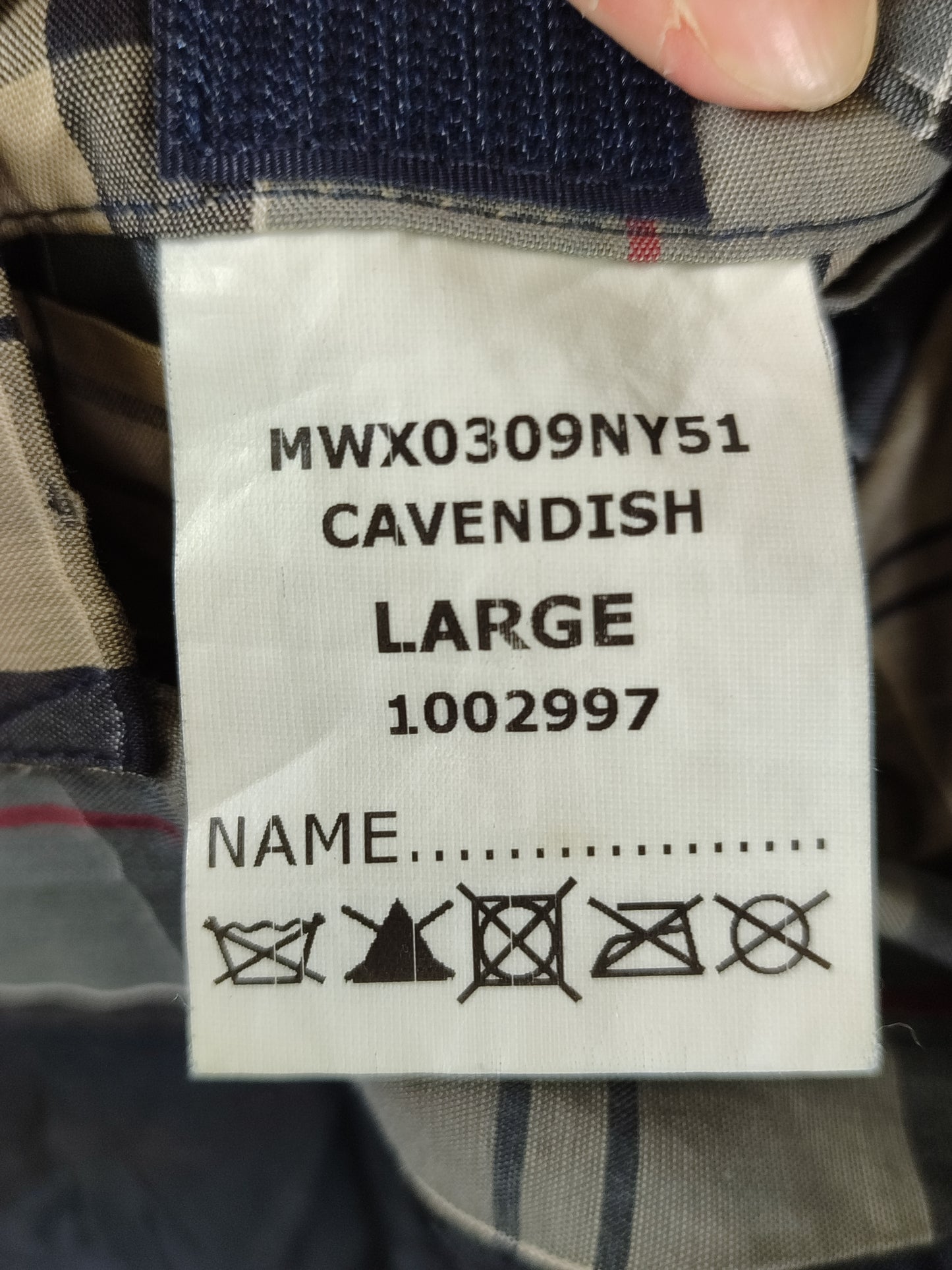 Giacca Barbour Blu Cavendish da uomo Large -Man Navy Cavendish Jacket size Large