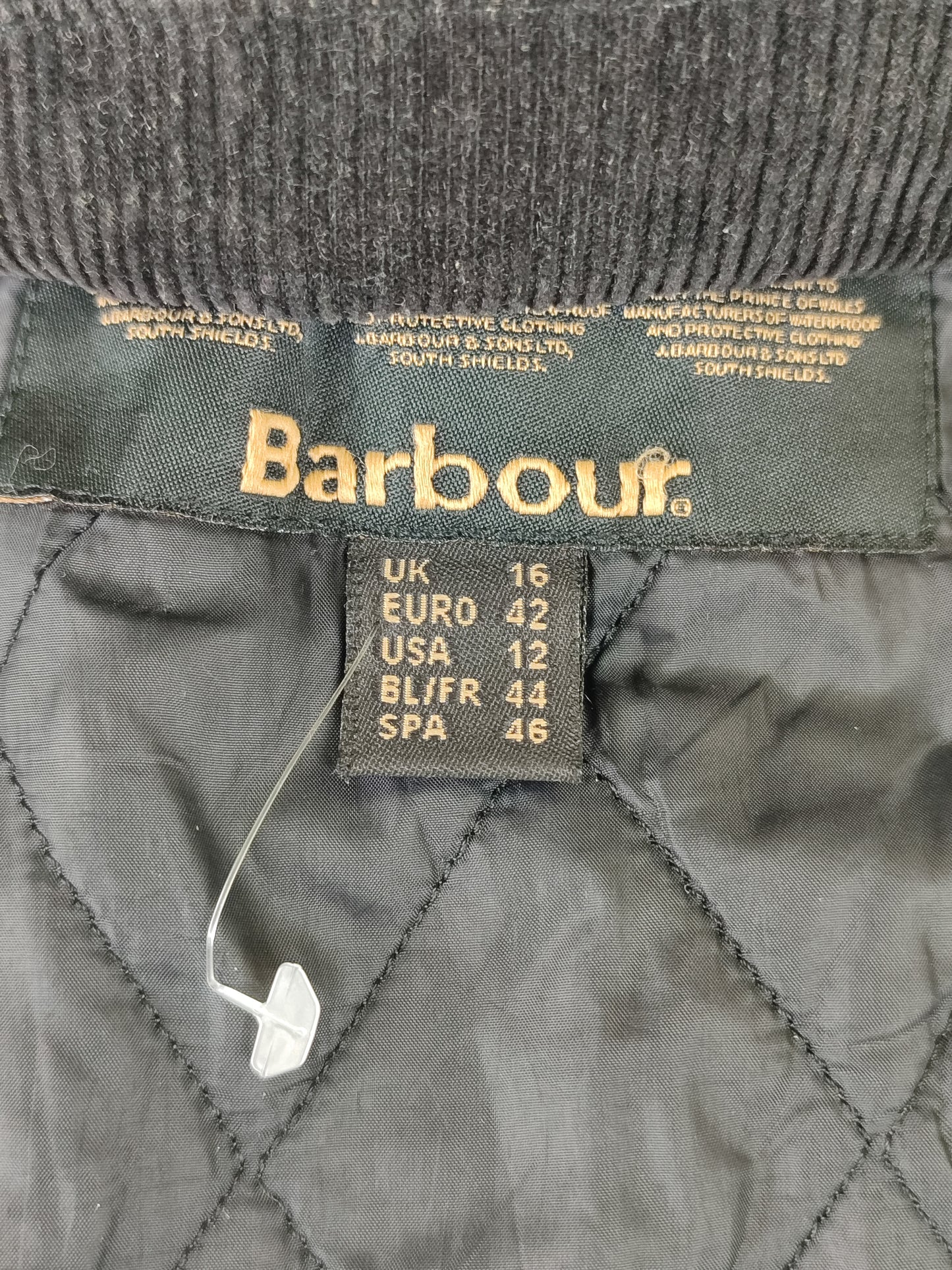 Giacca Barbour Nera Cerata Unisex Cameron tg.46 Uk16-Wax Black Cameron Jacket Size Uk16