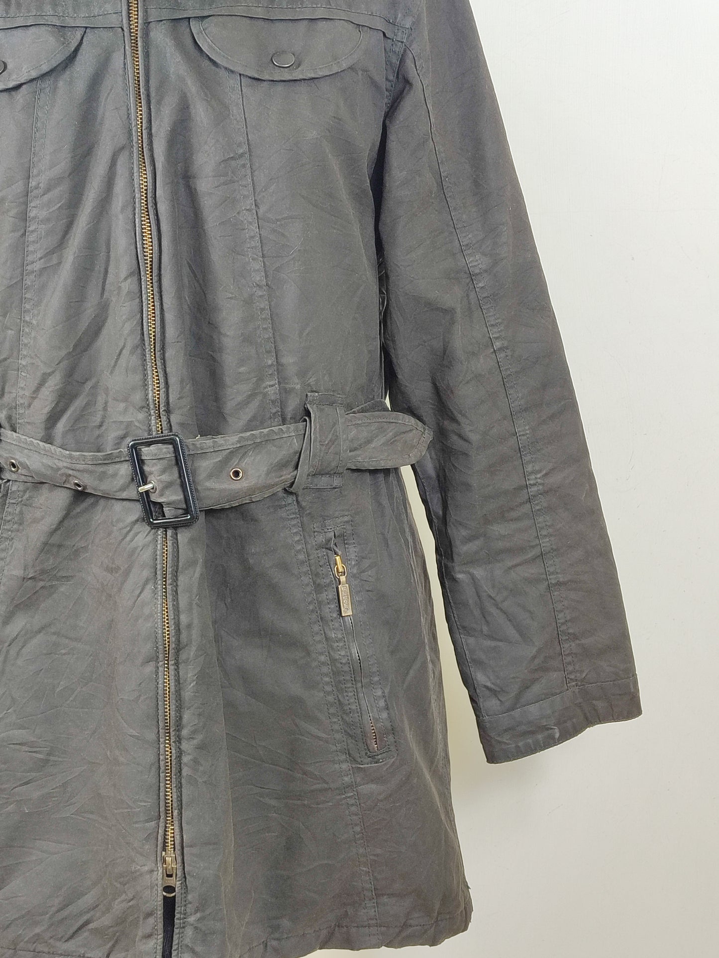 Giacca Barbour Nera Cerata Unisex Cameron tg.46 Uk16-Wax Black Cameron Jacket Size Uk16