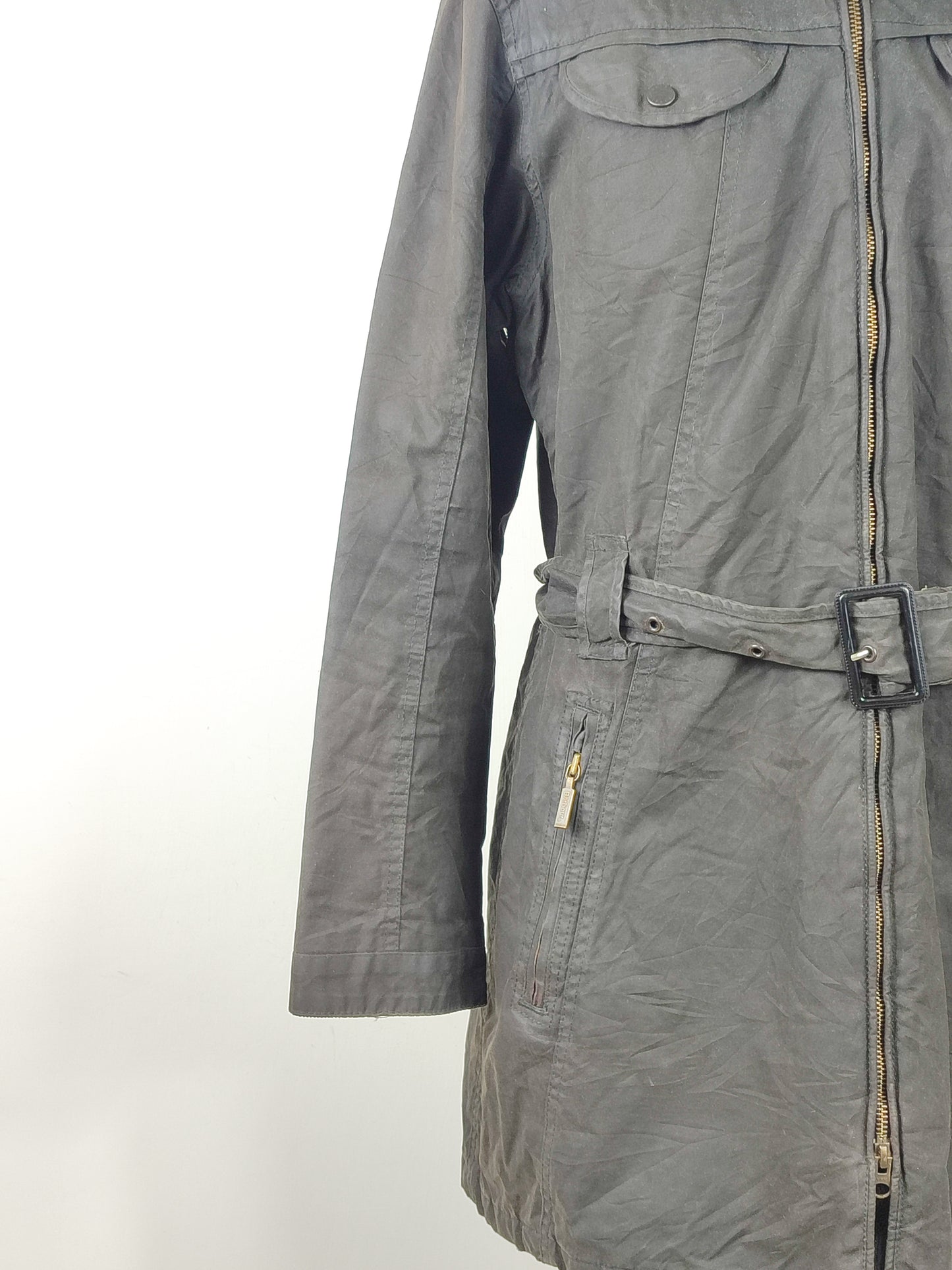 Giacca Barbour Nera Cerata Unisex Cameron tg.46 Uk16-Wax Black Cameron Jacket Size Uk16