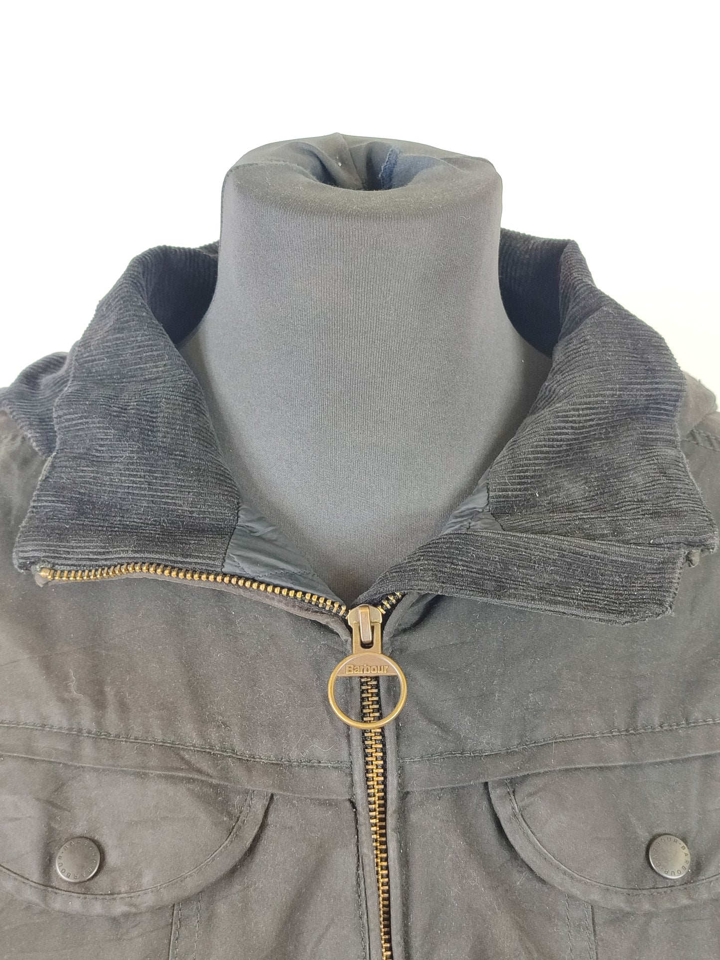Giacca Barbour Nera Cerata Unisex Cameron tg.46 Uk16-Wax Black Cameron Jacket Size Uk16
