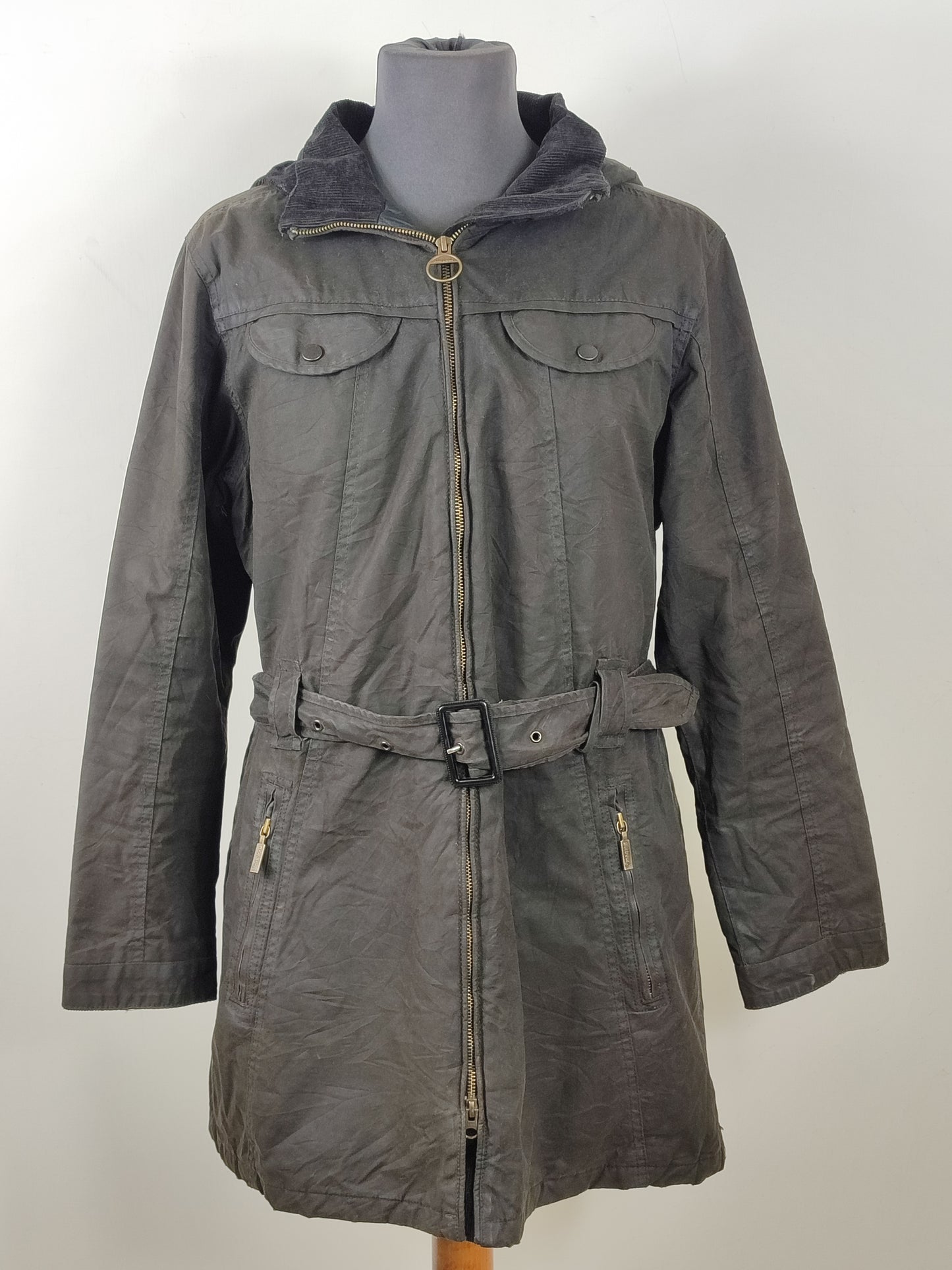 Giacca Barbour Nera Cerata Unisex Cameron tg.46 Uk16-Wax Black Cameron Jacket Size Uk16