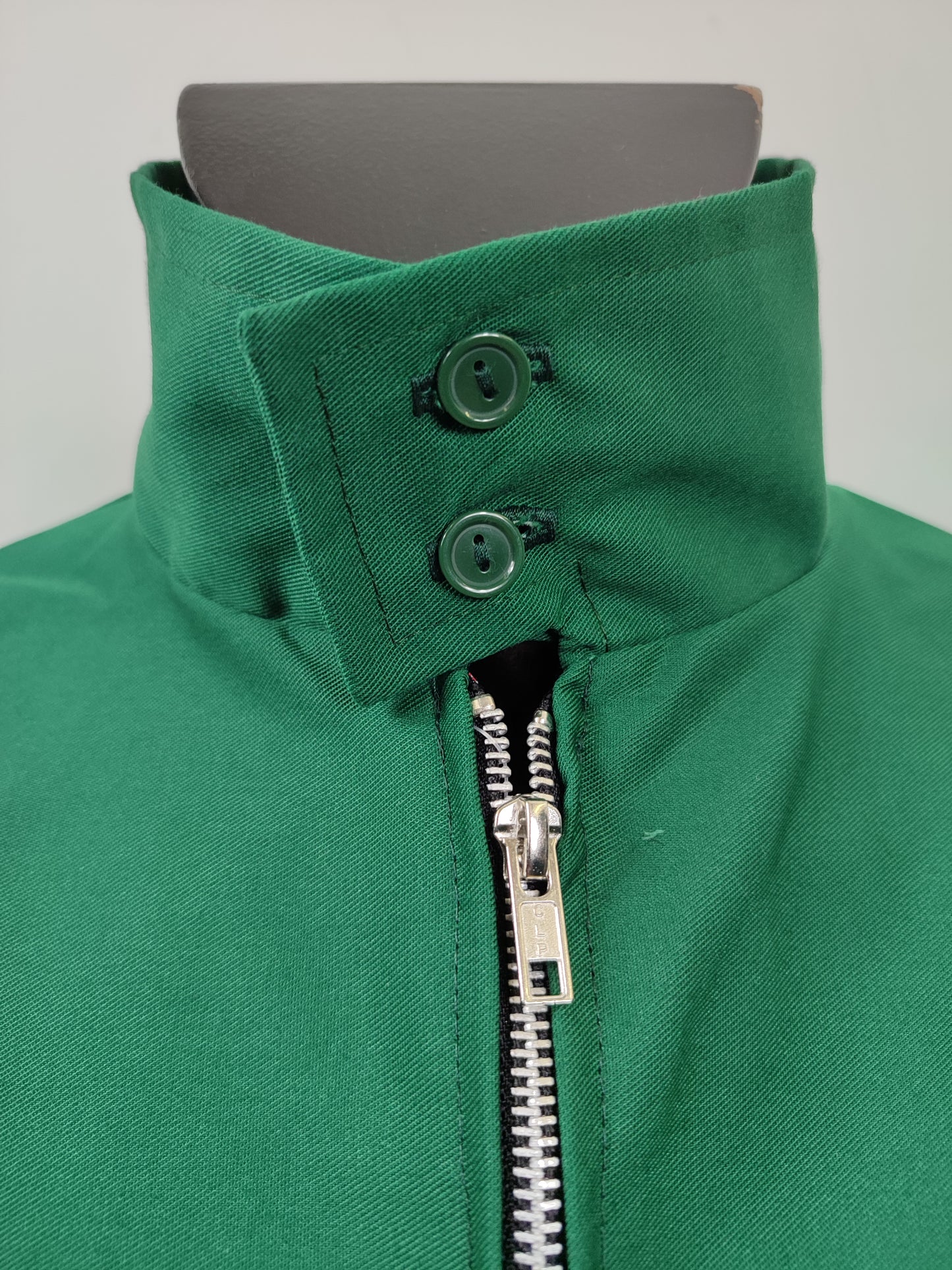 Giacca Harrington verde da uomo in cotone  Made in England - Man Green Harrington Jacket