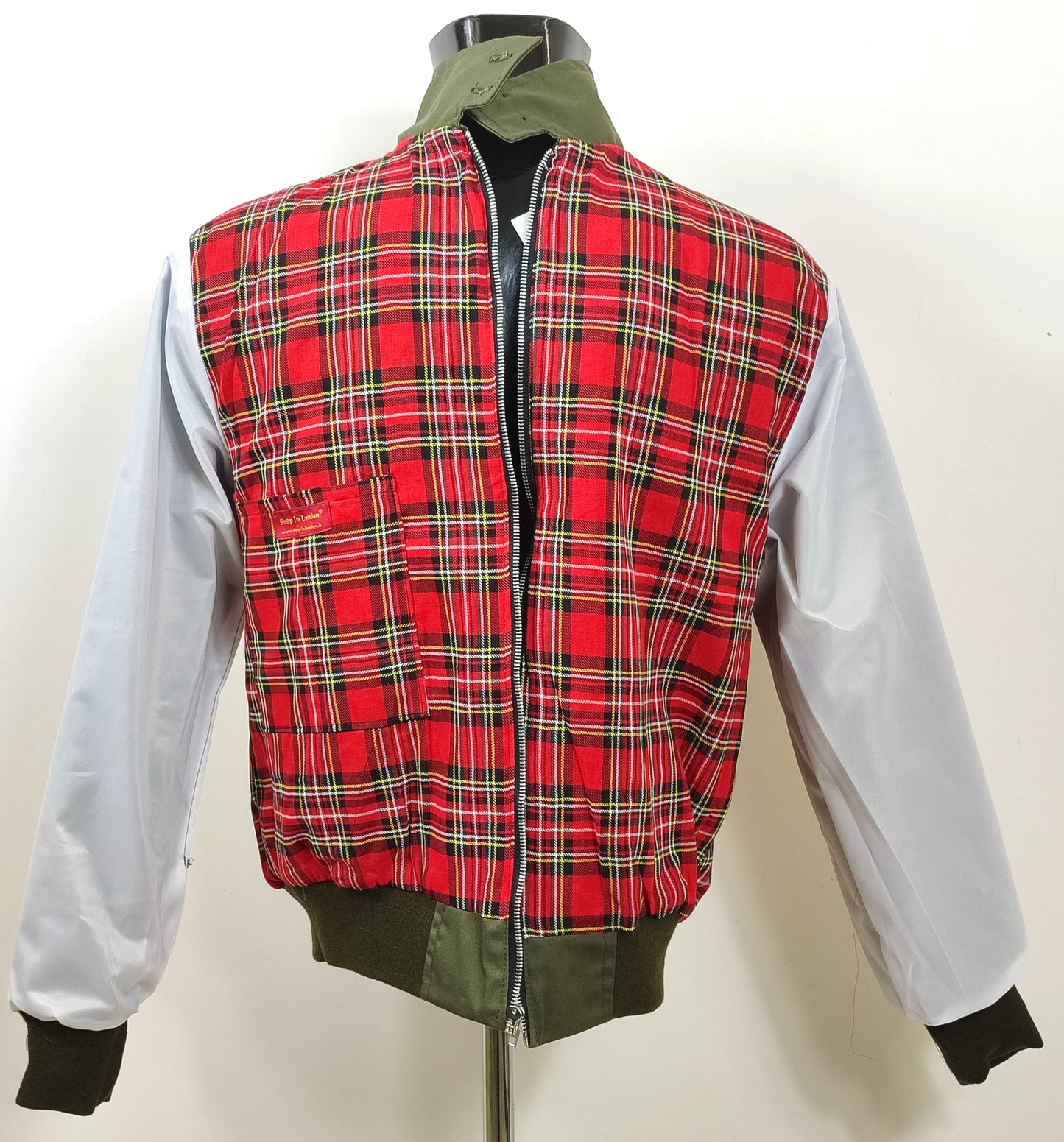 Giacca Harrington verde da uomo in cotone Made in England - Man Green Harrington Jacket