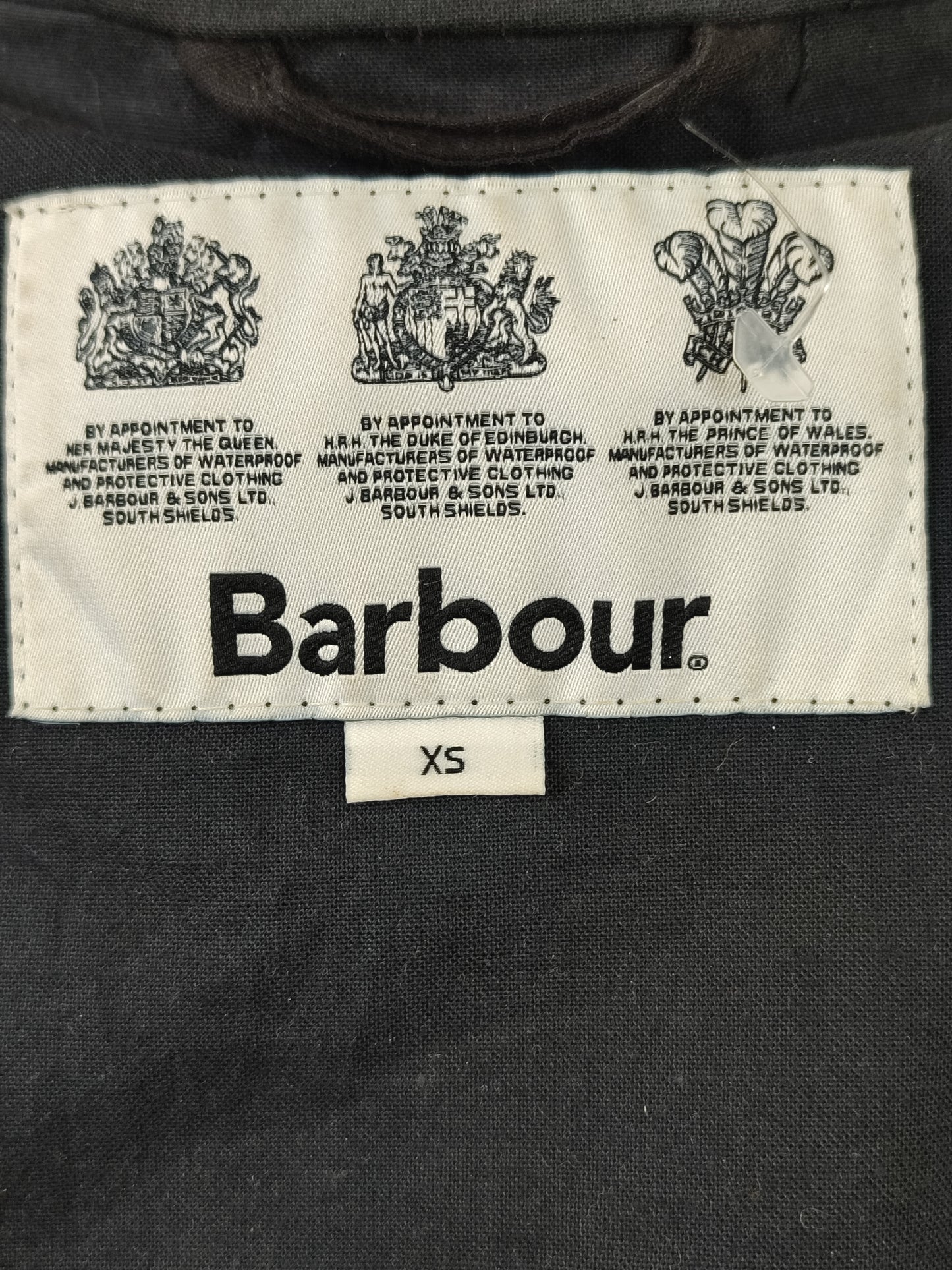 Giacca da uomo Barbour cerata blu corta con cappuccio XSmall-Man Beacon Pass Wax blue jacket