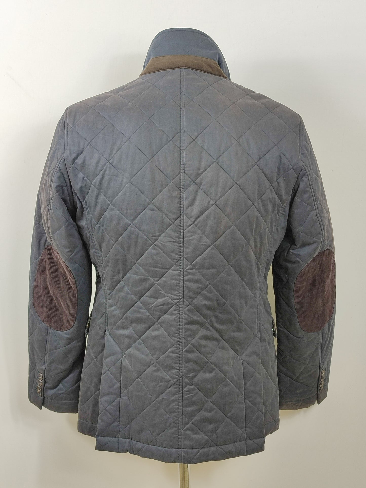 Giacca a vento Barbour Blu Windsor Quilt Medium - Quilted Man Navy Jacket Size Medium