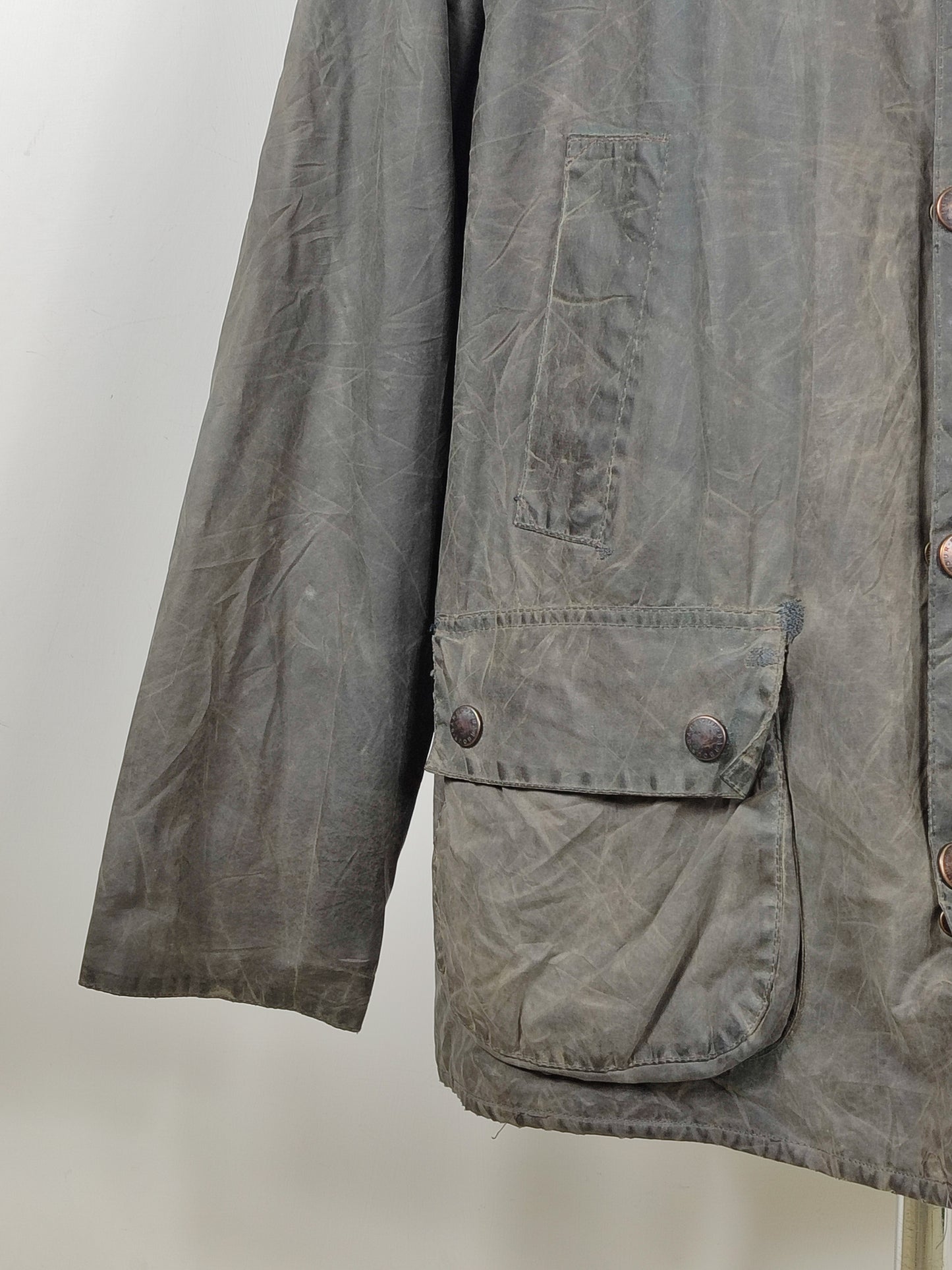 Barbour Giacca Bedale Uomo Blu Vintage C50/127 CM XXL Navy Waxed Bedale Vintage Jacket