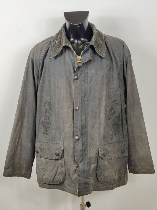 Barbour Giacca Bedale Uomo Blu Vintage C50/127 CM XXL Navy Waxed Bedale Vintage Jacket