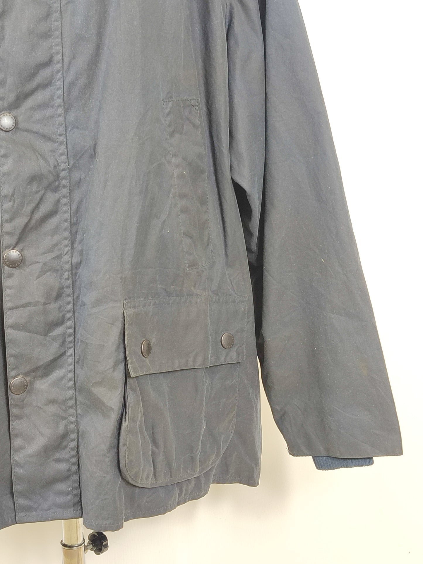 Barbour Giacca Bedale Blu Vintage C52/132 CM XXXL Man Navy Waxed Bedale Jacket XXXL