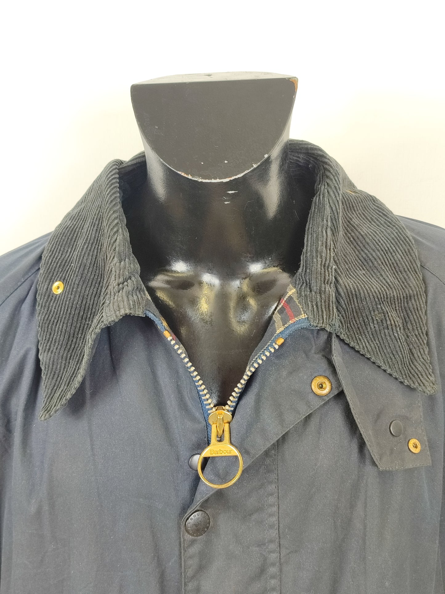 Barbour Giacca Bedale Blu Vintage C52/132 CM XXXL Man Navy Waxed Bedale Jacket XXXL