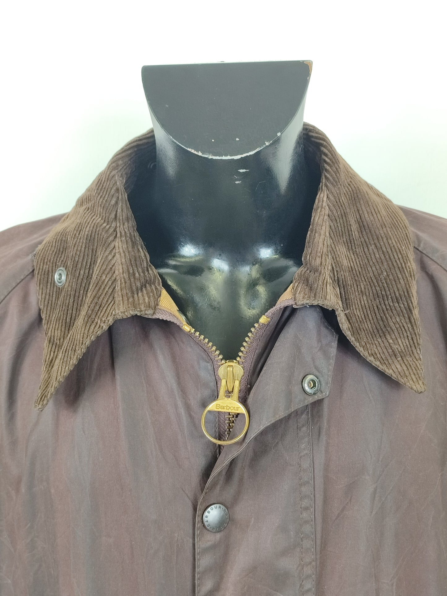 Barbour Giacca Beaufort vintage marrone C50/127 cm Brown Wax Beaufort jacket XXL