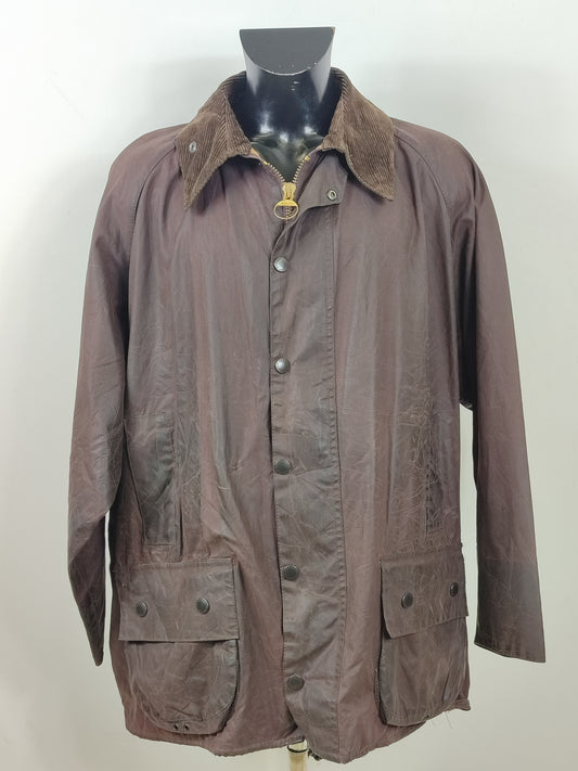 Barbour Giacca Beaufort vintage marrone C50/127 cm Brown Wax Beaufort jacket XXL