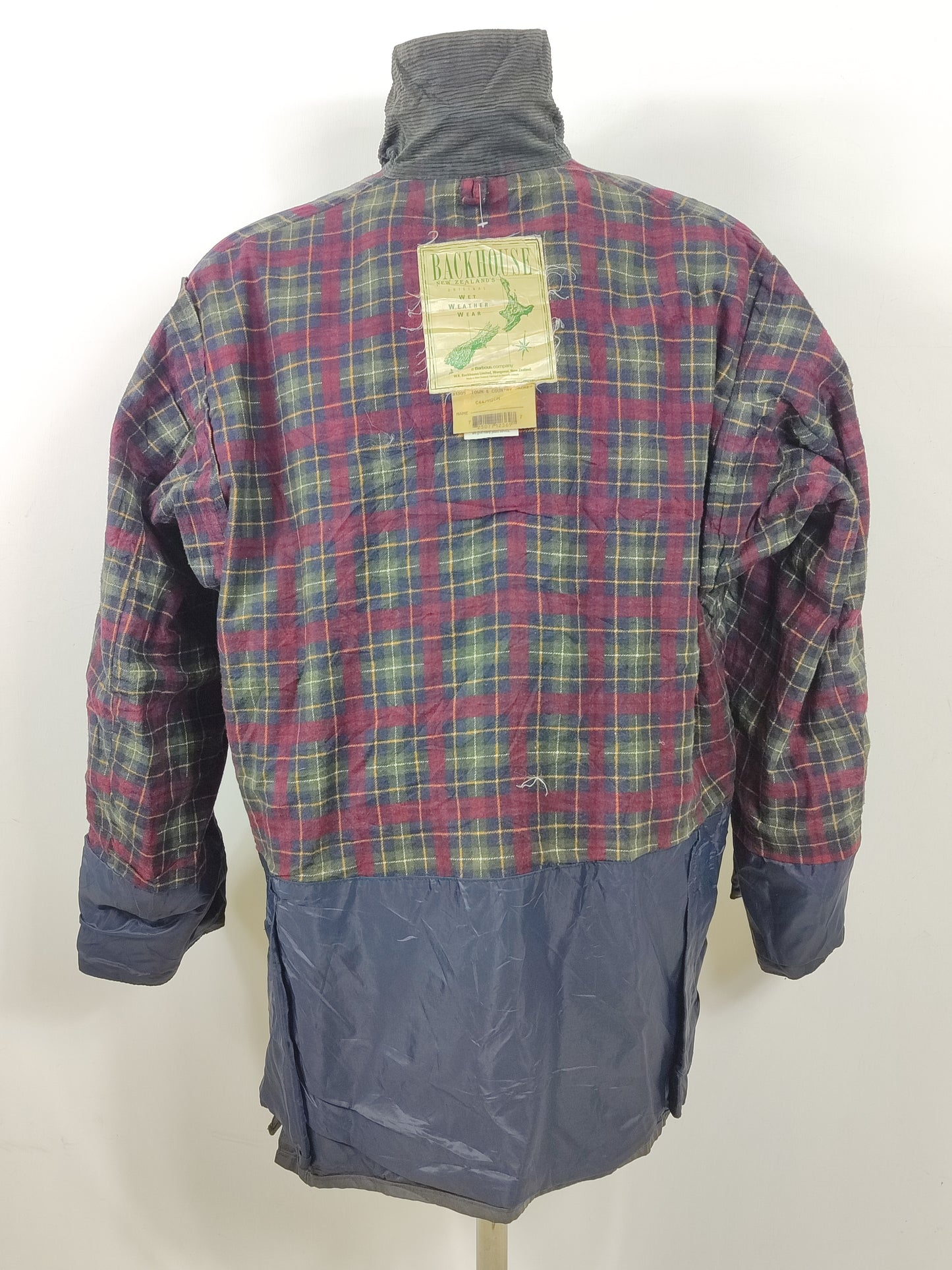 RARO Barbour Backhouse Nero C44/112cm Riding short Black Wax Jacket Size XLarge