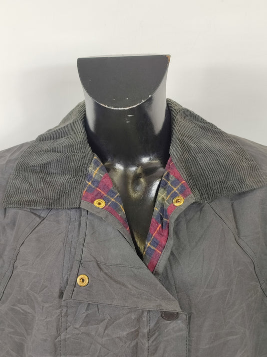 RARO Barbour Backhouse Nero C44/112cm Riding short Black Wax Jacket Size XLarge