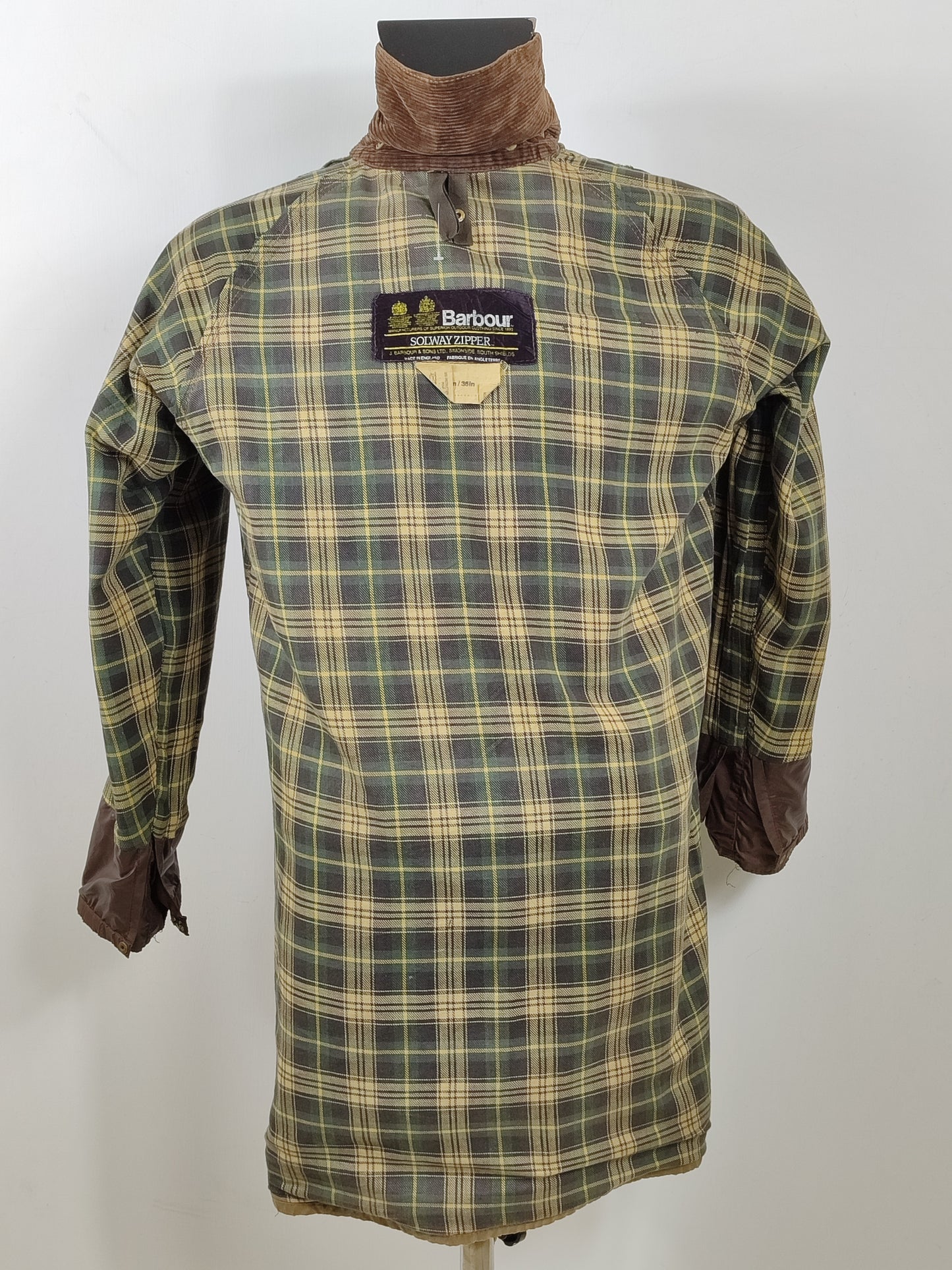 RARO Barbour Solway Zipper Cerato C36/91 cm Small Man Vintage Solway Zipper Jacket Size S