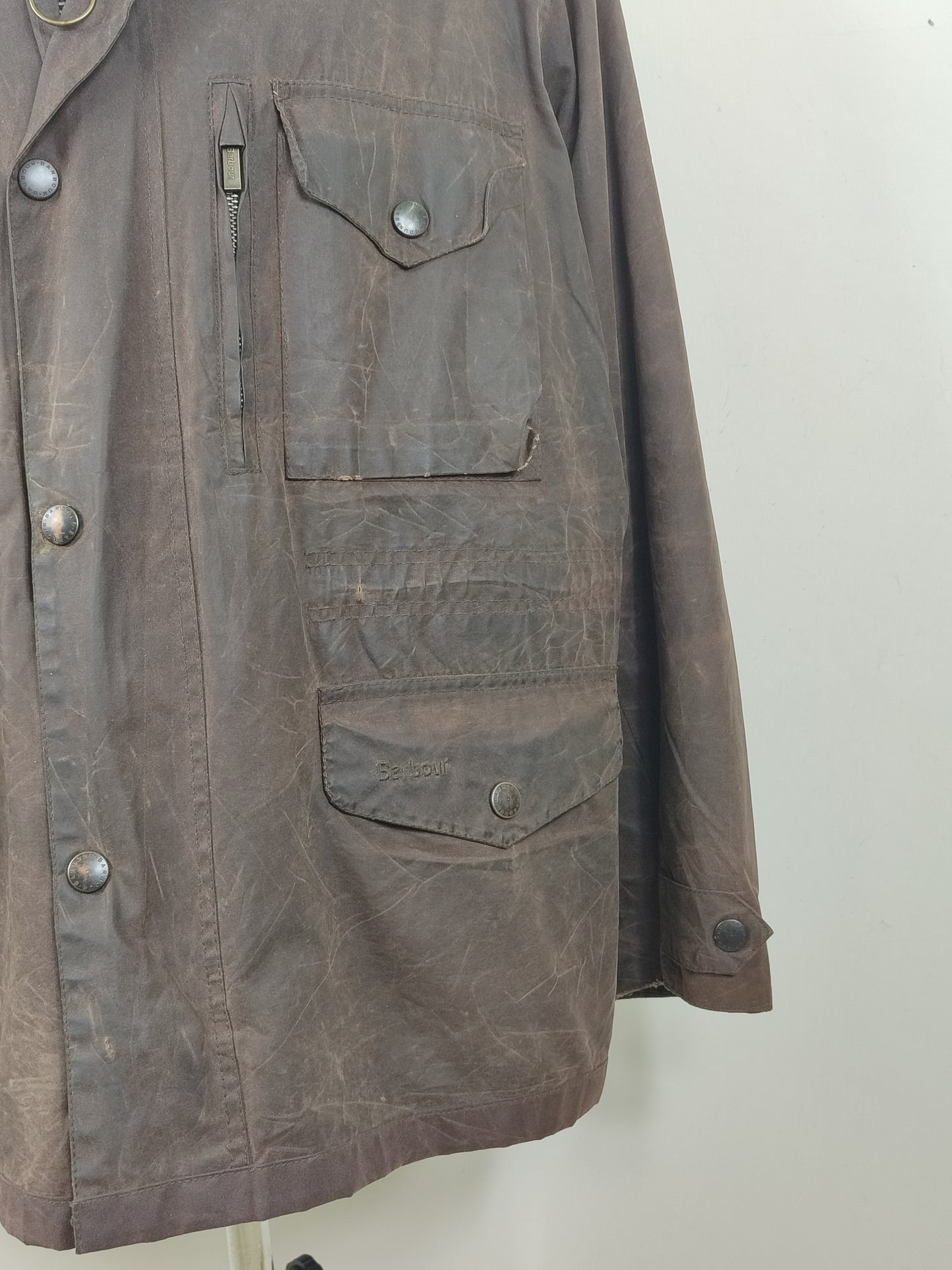 Barbour Giacca uomo marrone XXL Sapper Jacket Brown Man Waxed Sapper Jacket Size XXL