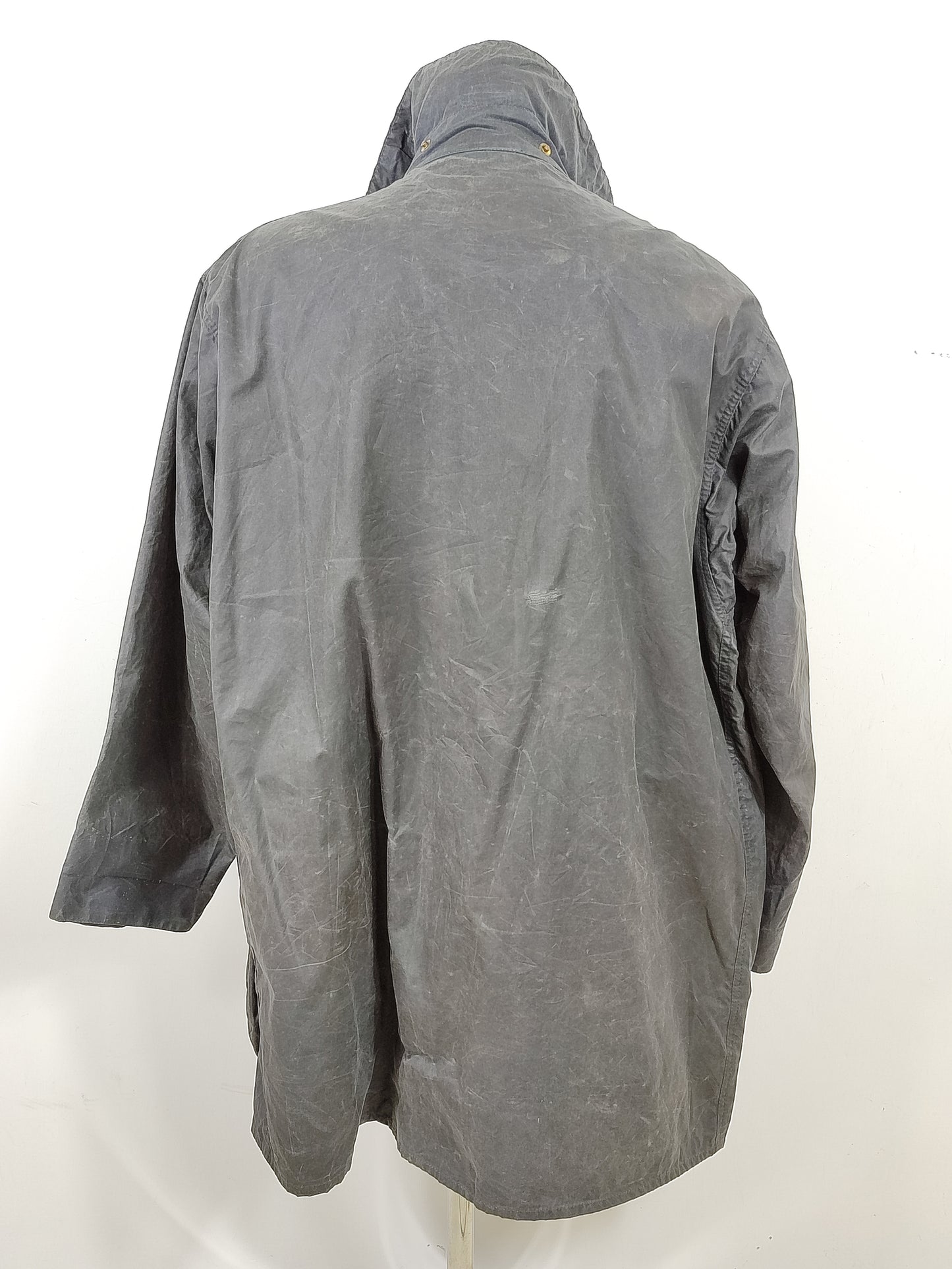 Giacca Barbour Border blu Vintage Cerata C46/117 cm - Navy wax border coat C46 size XL