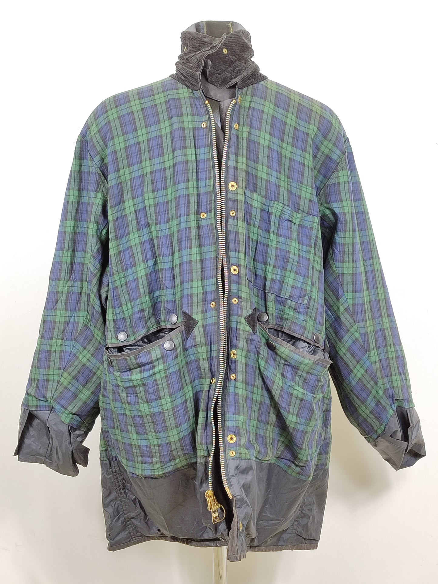 RARO Giacca Barbour Border Nero C58/147 cm XL - SAMPLE Black Wax Border Coat Size c58
