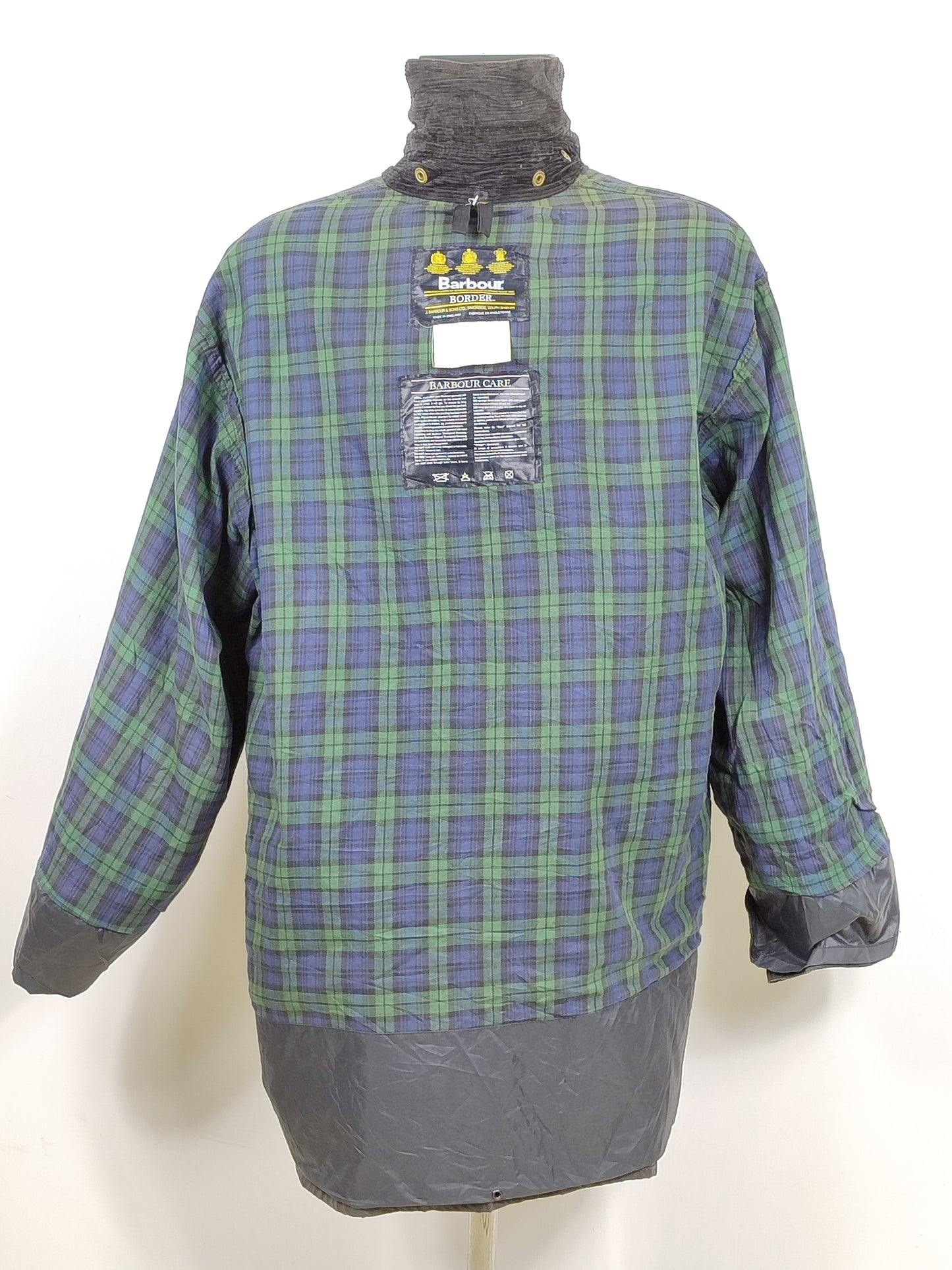 RARO Giacca Barbour Border Nero C58/147 cm XL - SAMPLE Black Wax Border Coat Size c58