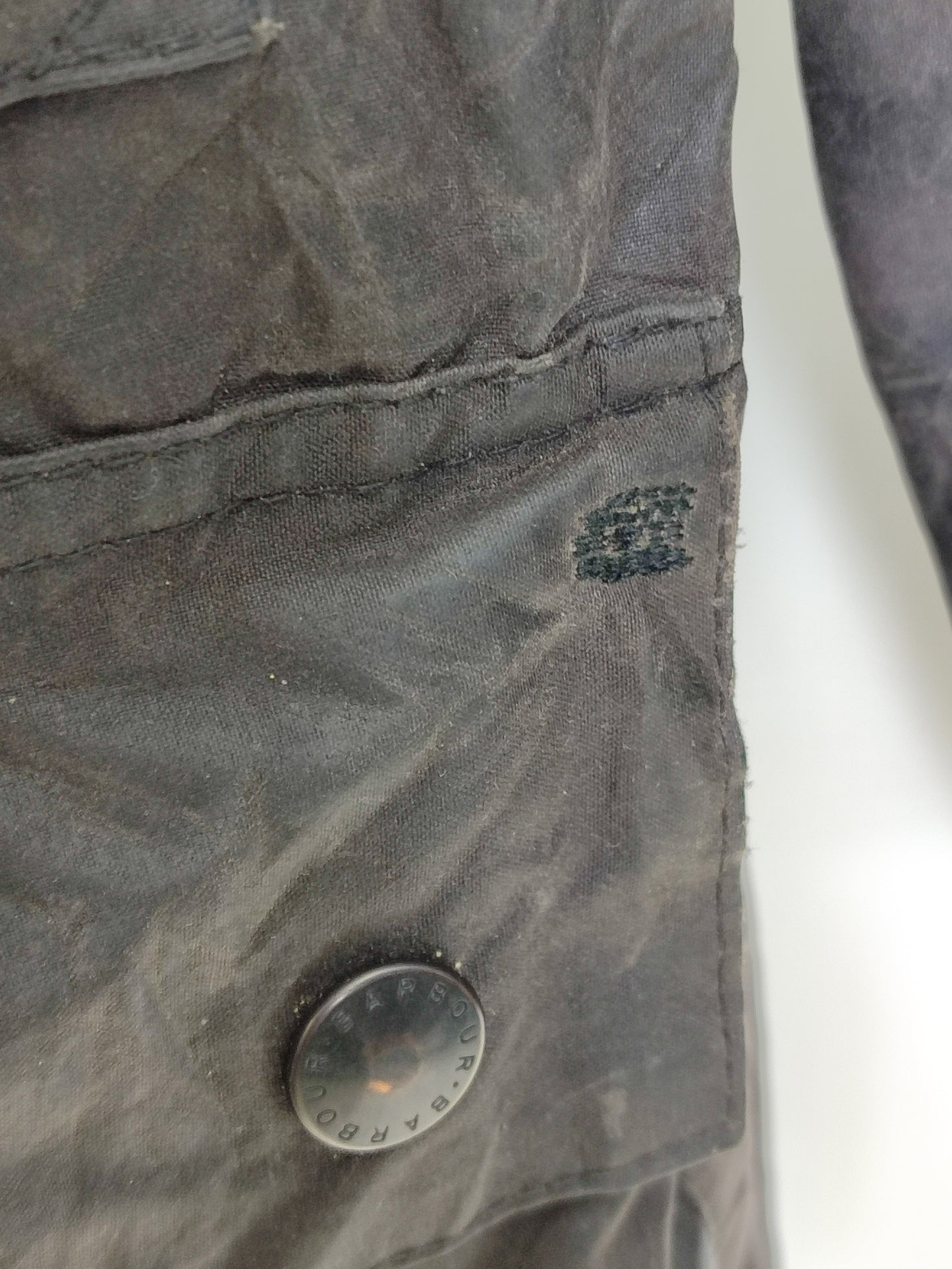 RARO Giacca Barbour Border Nero C58/147 cm XL - SAMPLE Black Wax Border Coat Size c58